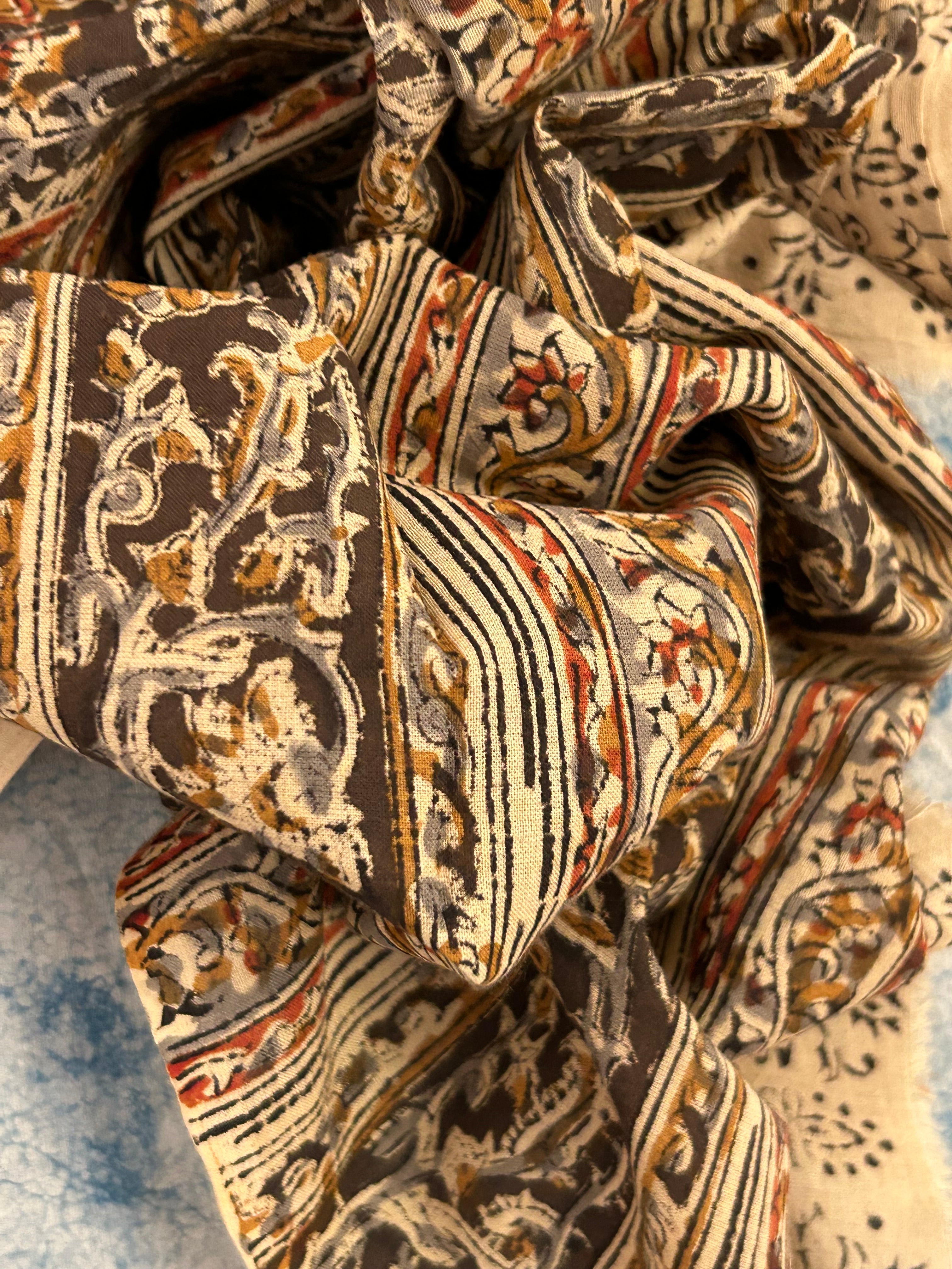 Handwoven Handcrafted Bhujodi Kala Cotton Kalamkari Kurta Dupatta Set