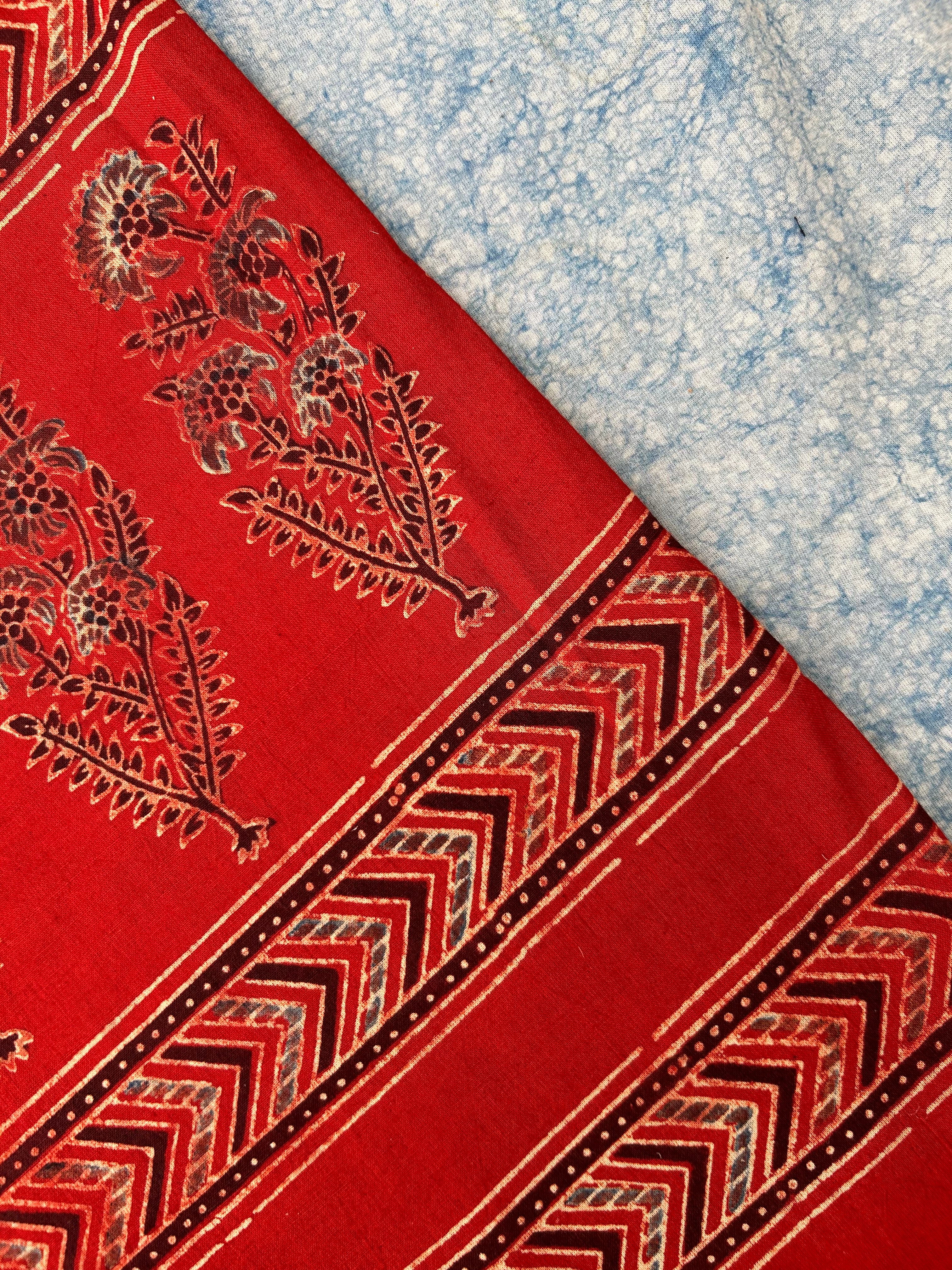 Natural Dyes Hand Block Ajrakh Dupatta