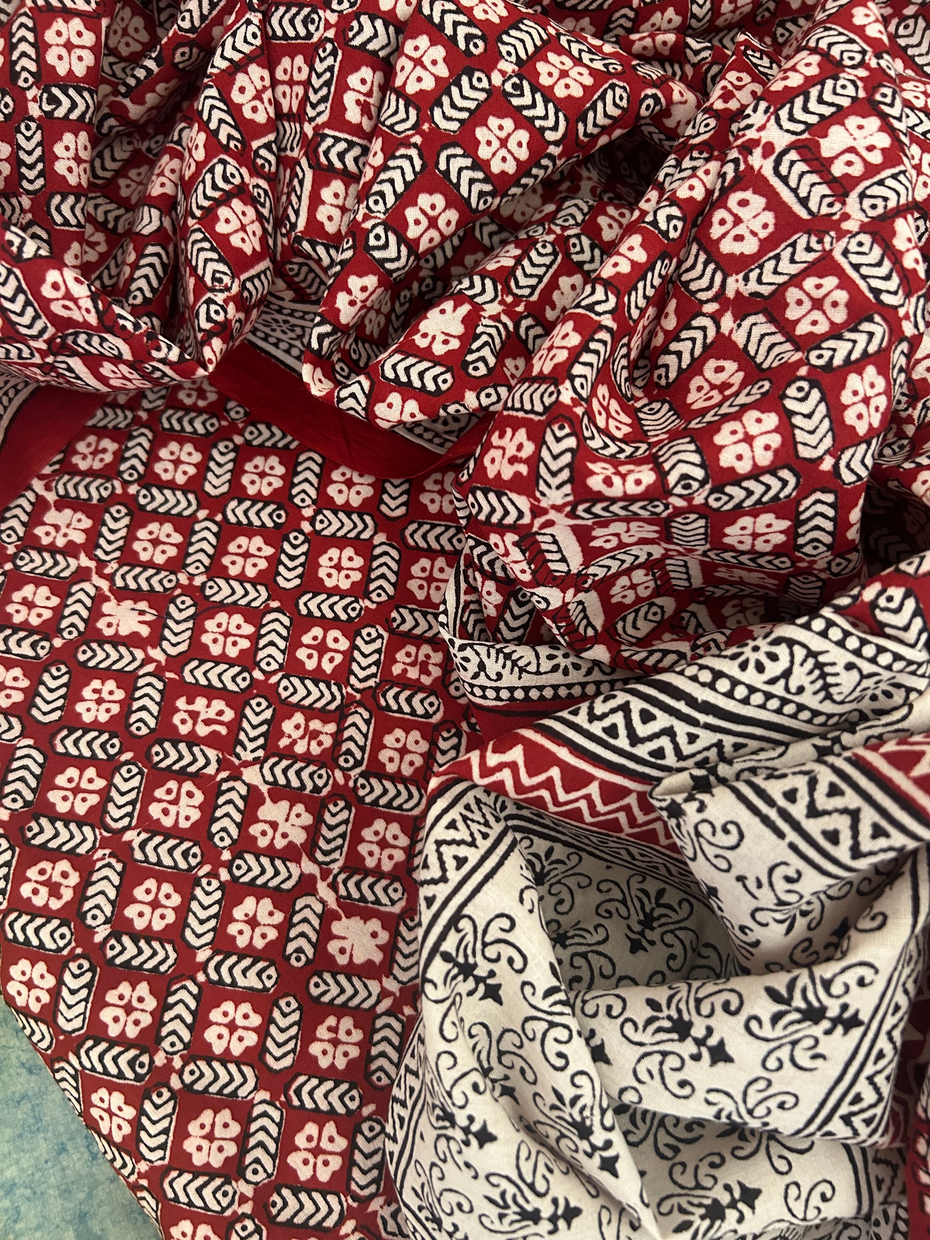 Natural Dyed Bagh Block Print Cotton Suit