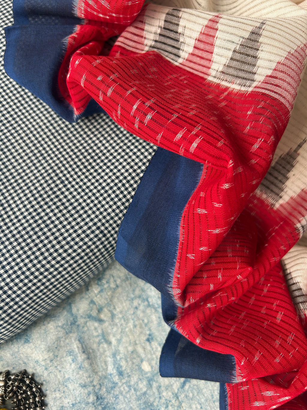 Handwoven Ikat Kurta Dupatta Set