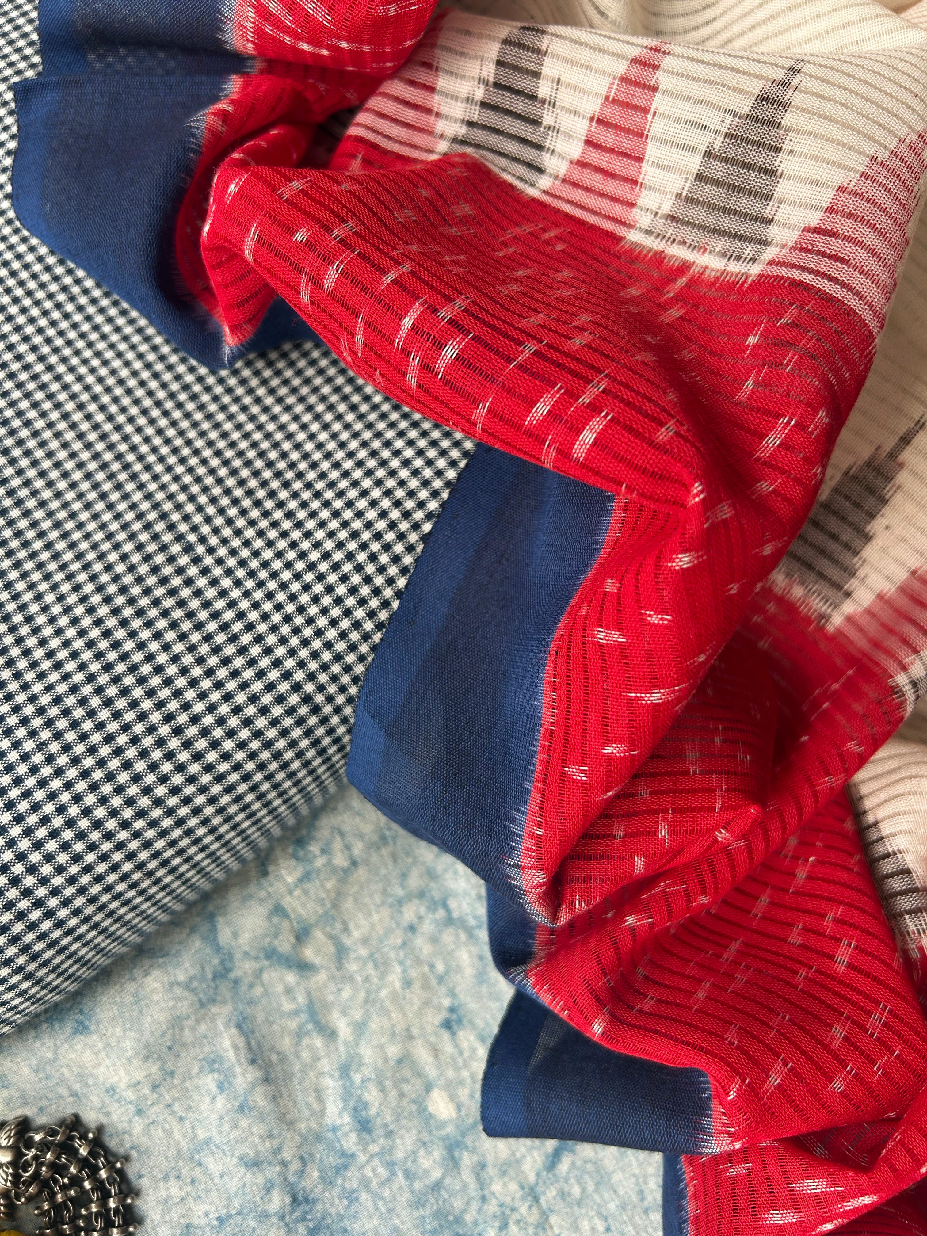 Handwoven Ikat Kurta Dupatta Set