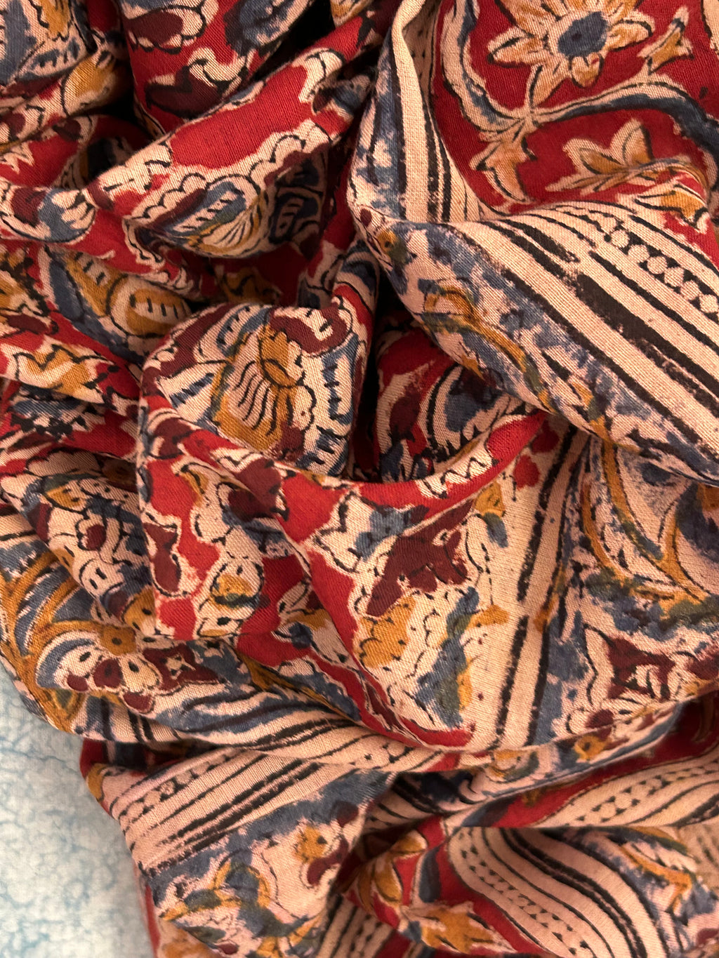 Handwoven Handcrafted Bhujodi Kalamkari Kurta Dupatta Set