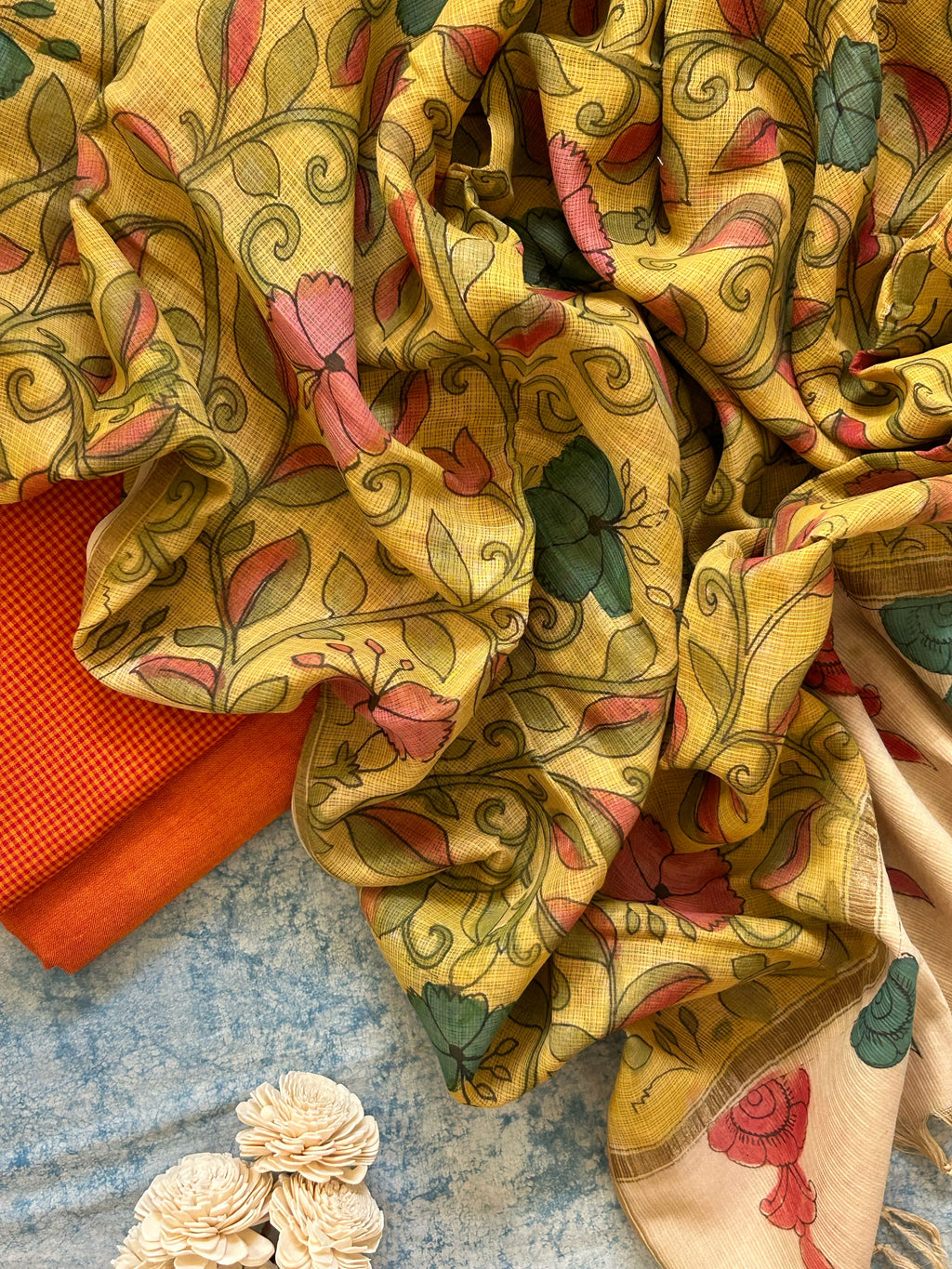 Duaa - Handwoven Handpainted Kalamkari Set
