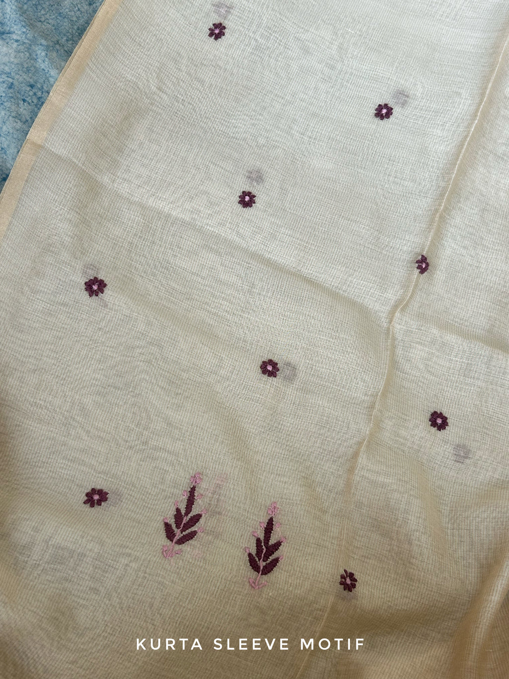 Handwoven Chikankari Work Maheshwari Set