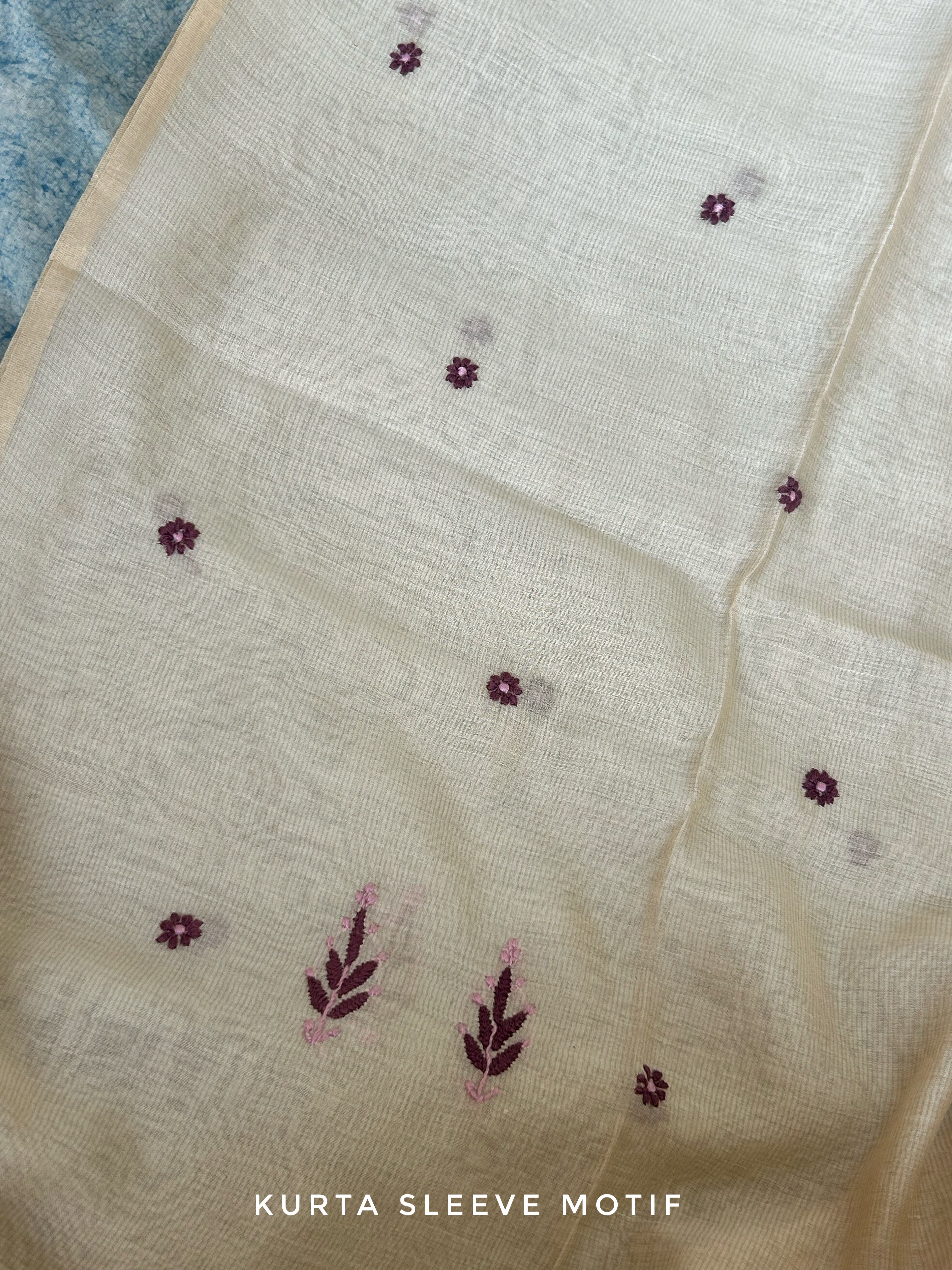 Handwoven Chikankari Work Maheshwari Set