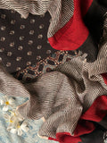 Avani - Natural Dyes Handblock Ajrakh Cotton and Linen Dupatta Set