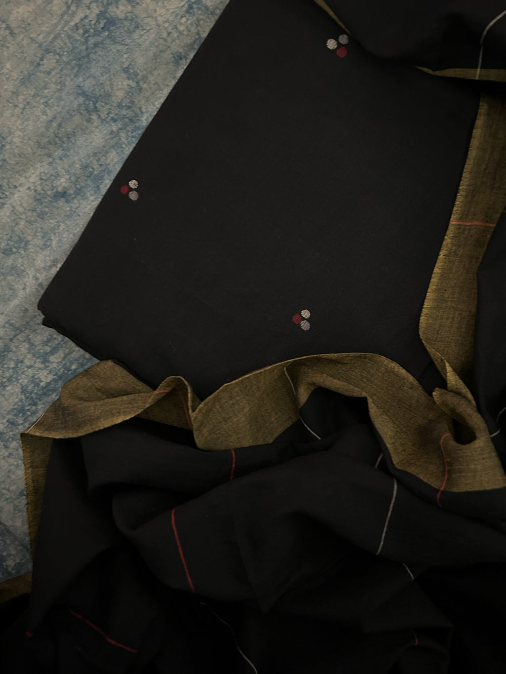 Surmayee - Handwoven Bengal Jamdani Kurta Dupatta set