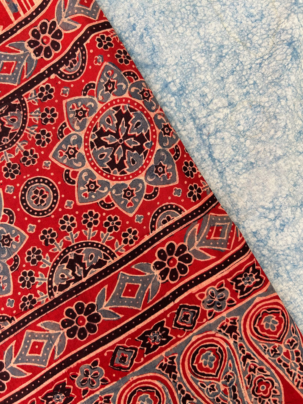 Natural Dyes Hand Block Ajrakh Dupatta