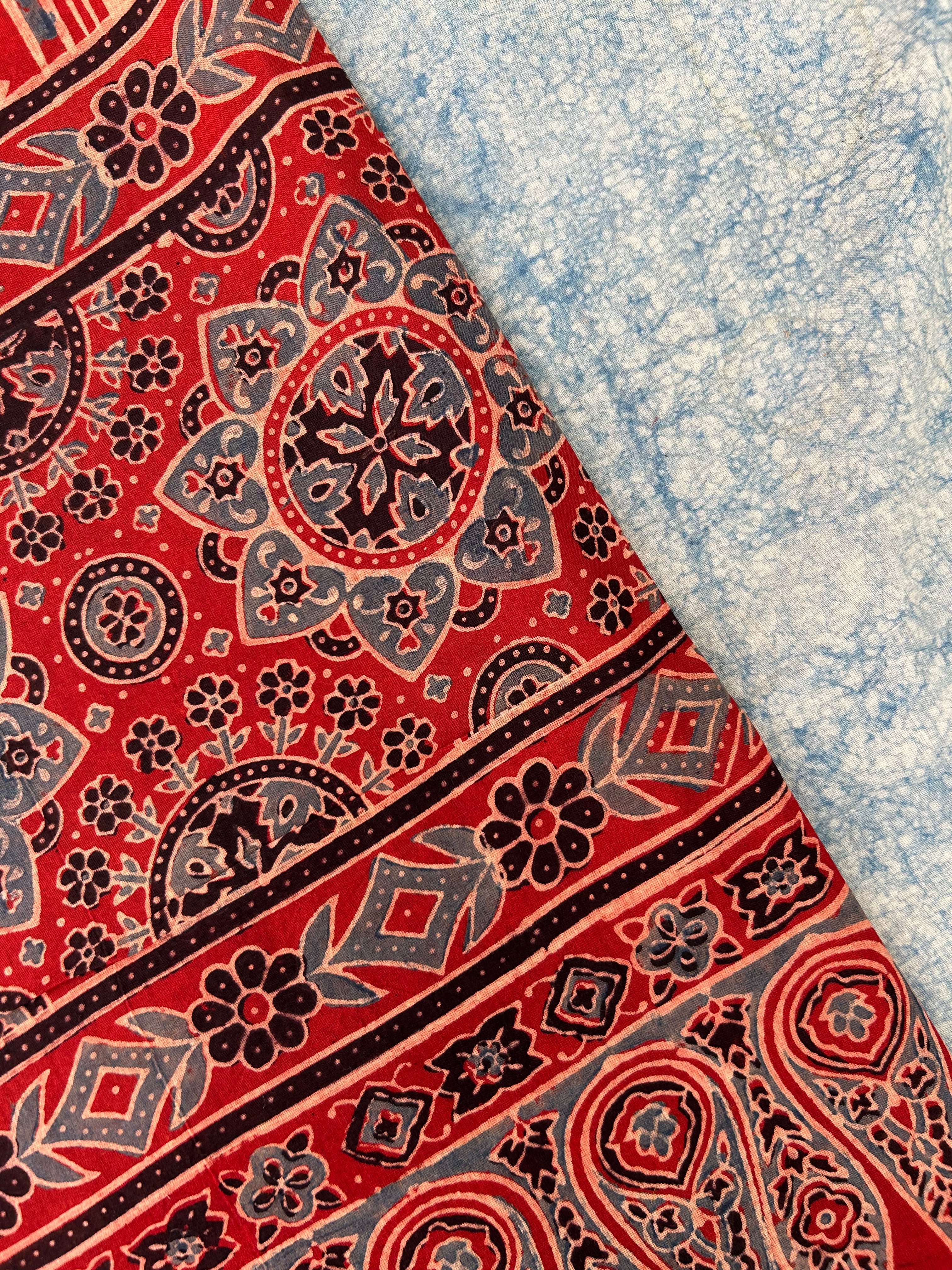 Natural Dyes Hand Block Ajrakh Dupatta