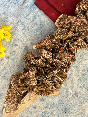 Handwoven Handcrafted Bhujodi Kalamkari Kurta Dupatta Set