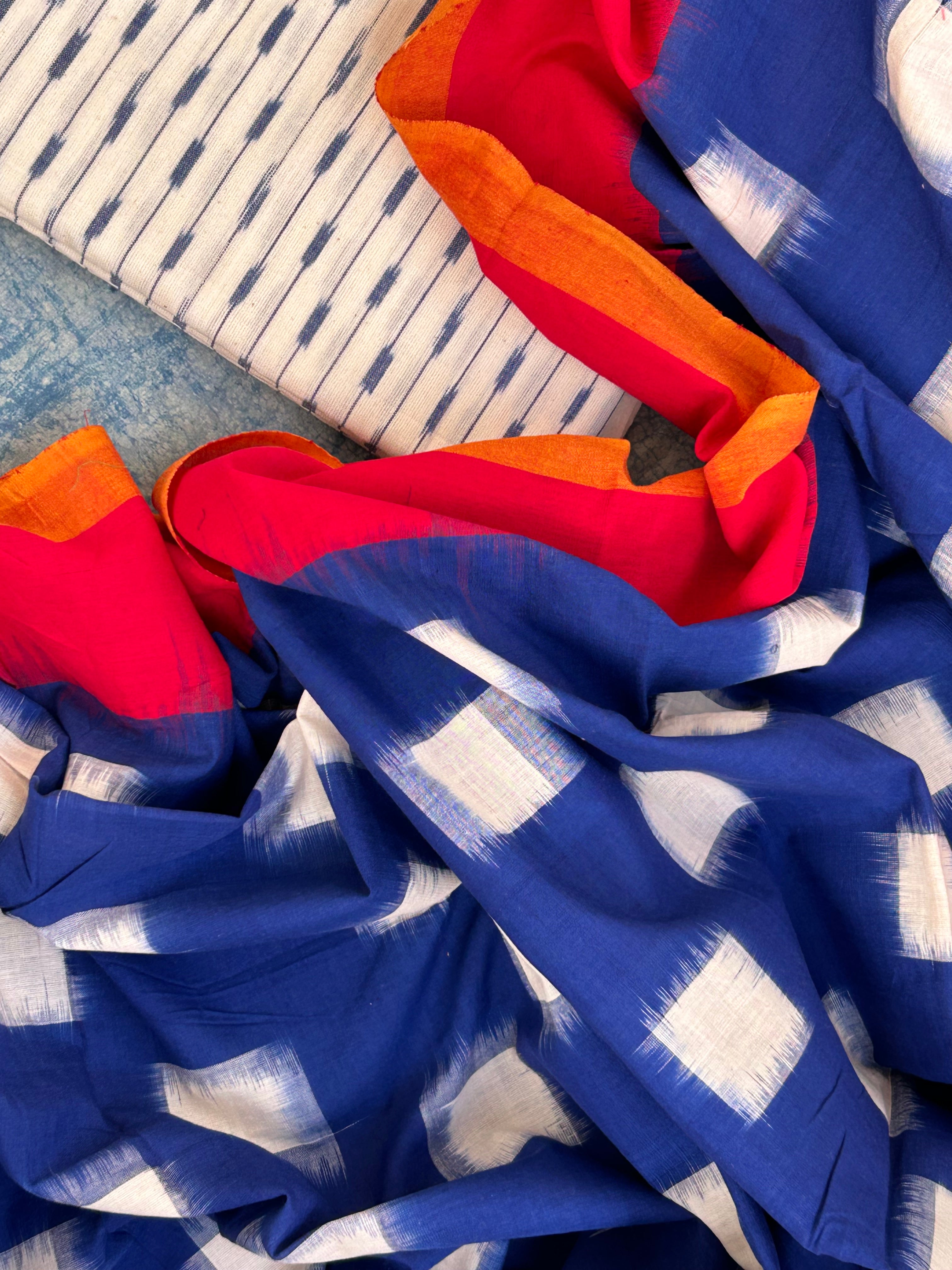 Ikat Weaving Kurta Dupatta Set