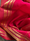 Handwoven Maheshwari Kurta Dupatta Set - Pink