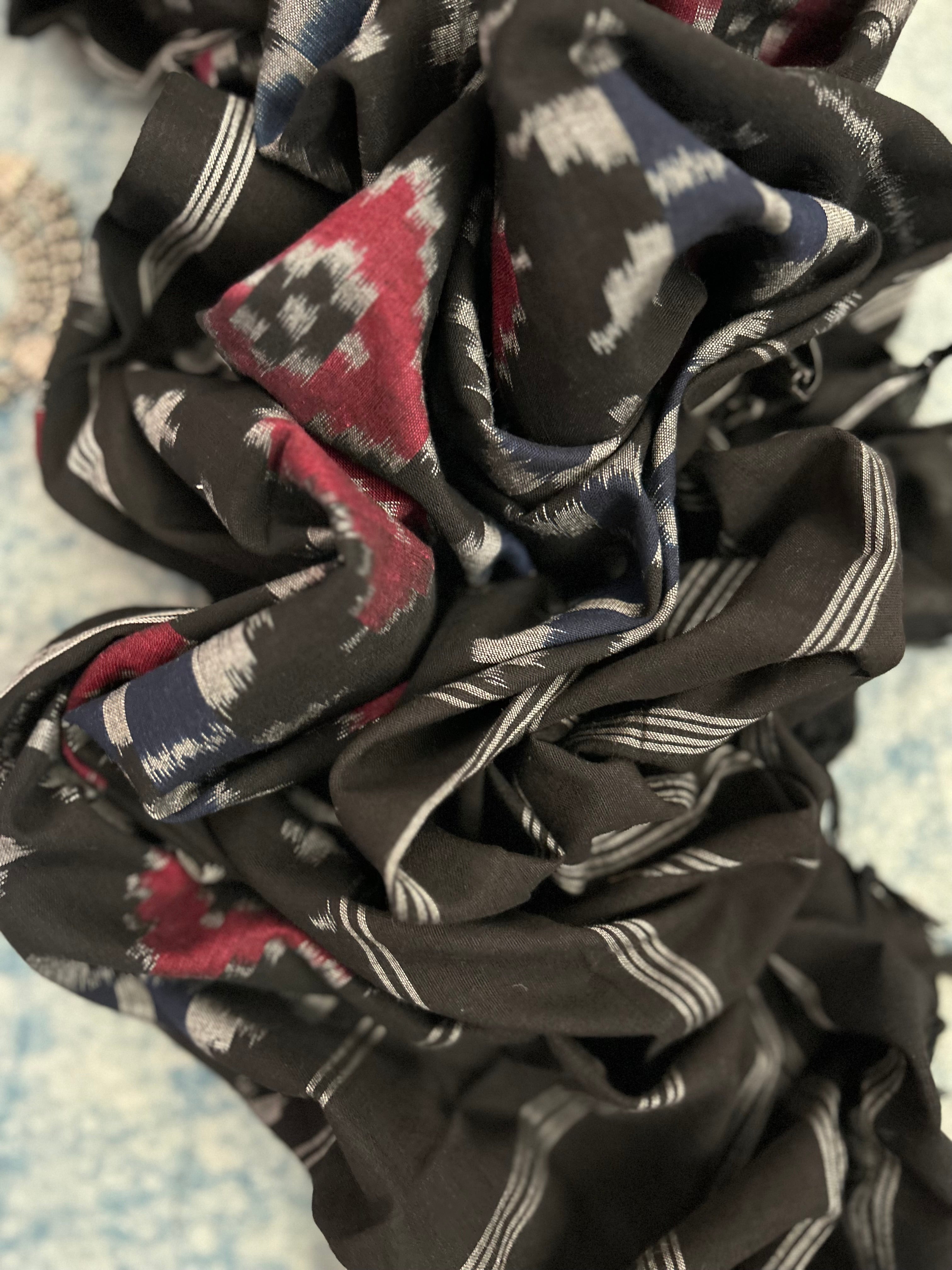 Handwoven Double Ikat Kurta Telia Dupatta Set