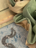 Handwoven Maheshwari Kurta Dupatta Set - Pastel Green