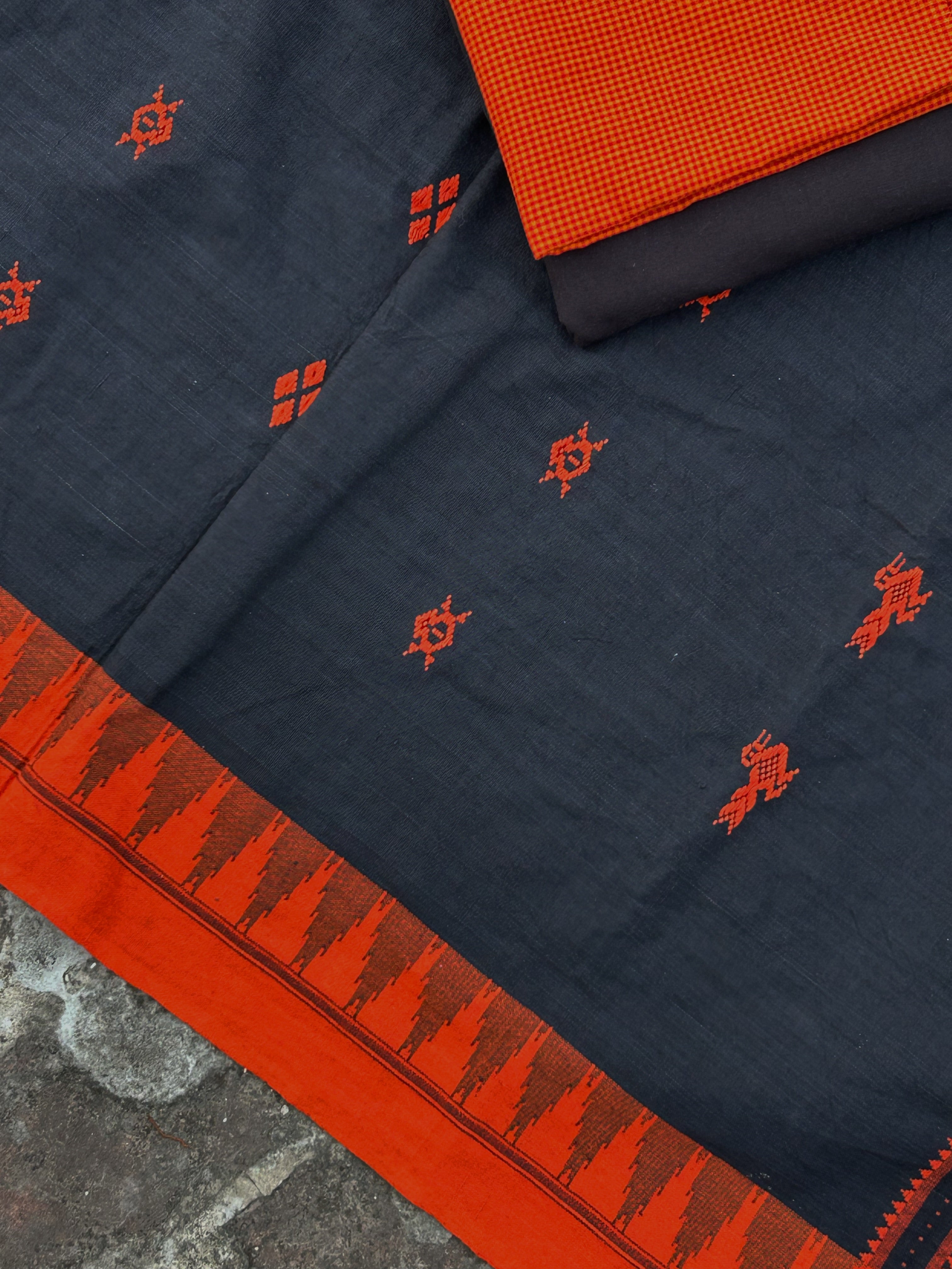 Saanjh - Handspun Handwoven Kotpad & Telangana Cotton Suit Set