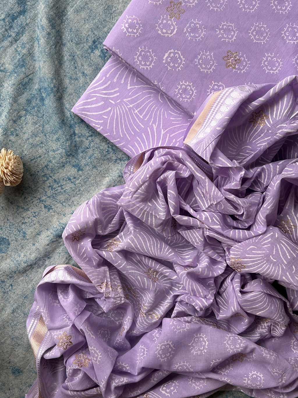 Handblock Azo-free Dye Cotton Suit Set
