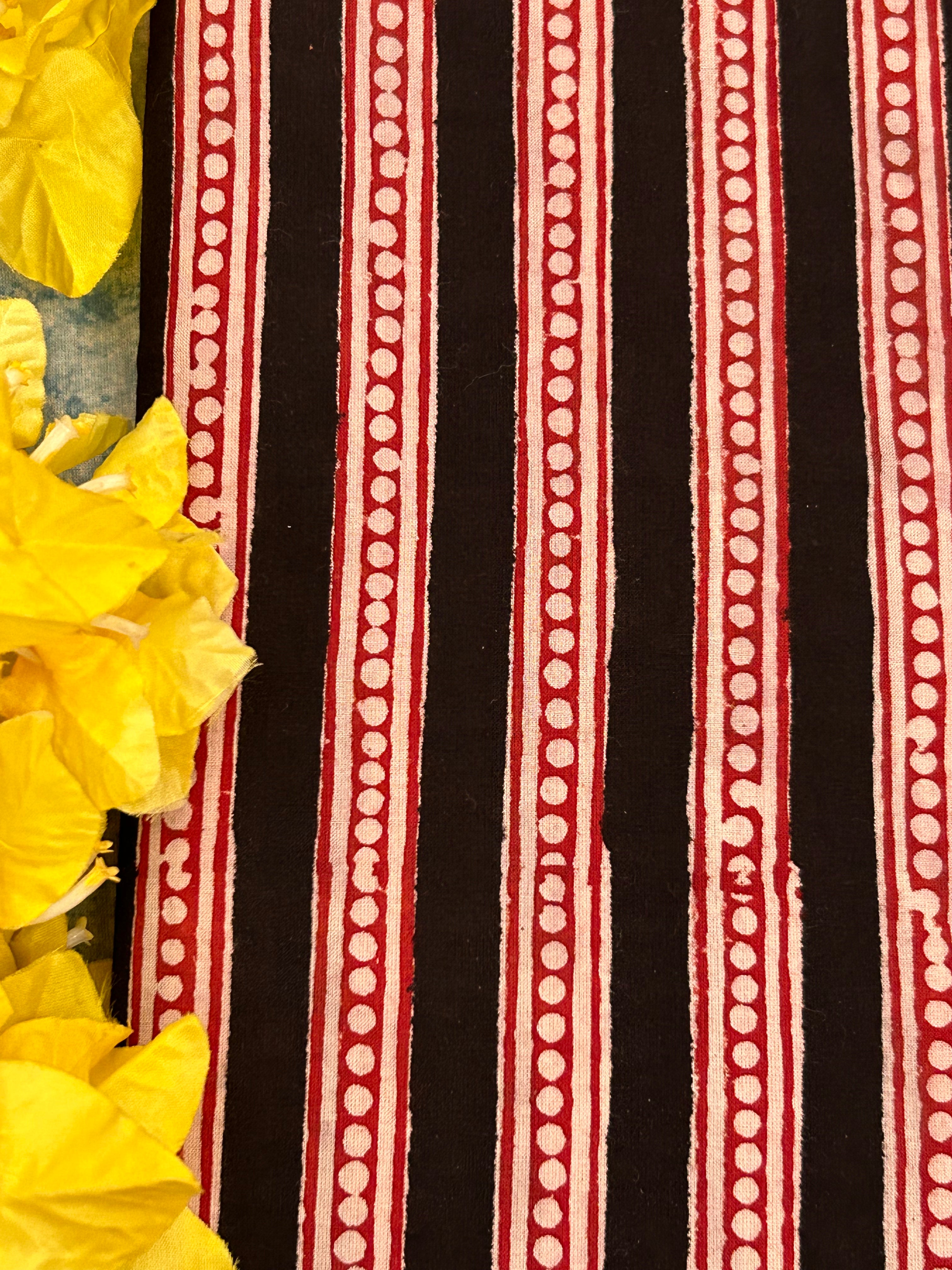 Hand Block Printed Azo free Dyed Cotton Fabric
