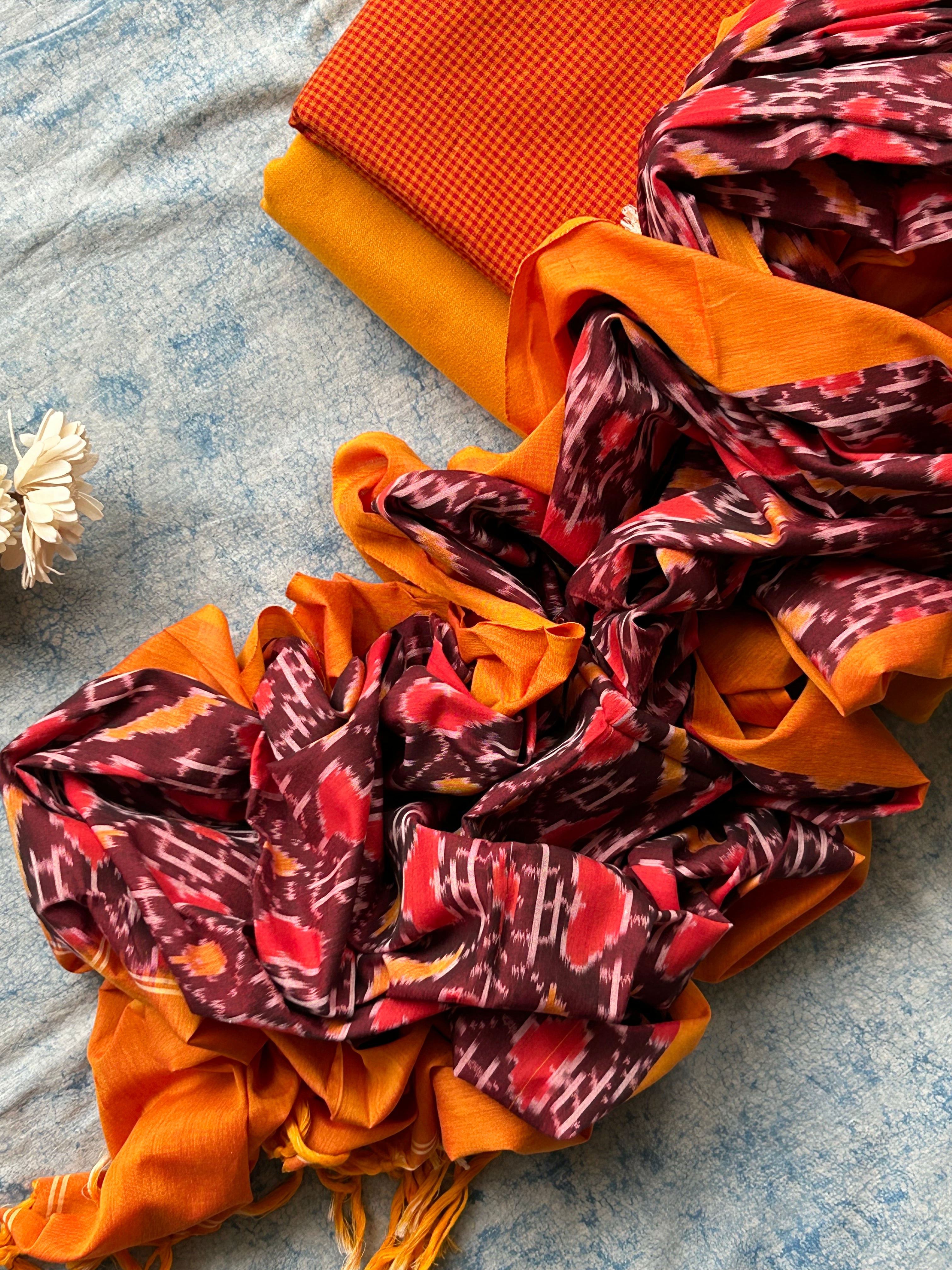 Dhoop Chaon - Handwoven Ikat Kurta Dupatta Set