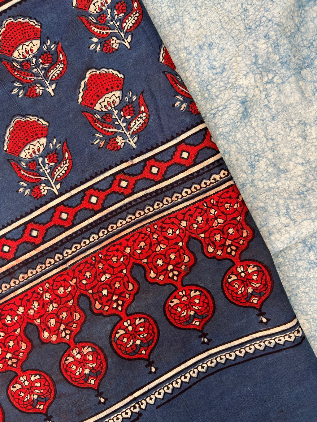 Natural Dyes Hand Block Ajrakh Dupatta