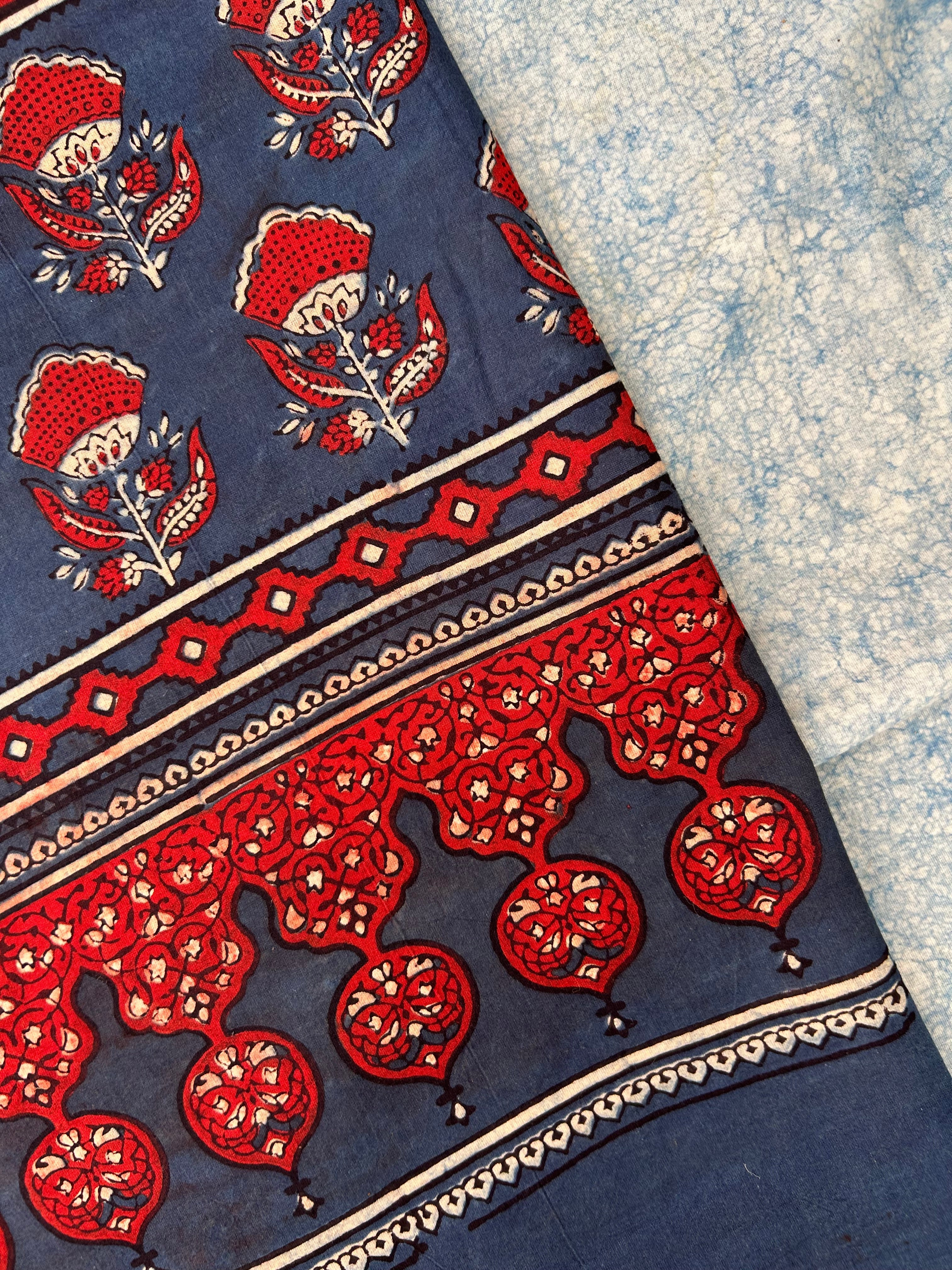 Natural Dyes Hand Block Ajrakh Dupatta