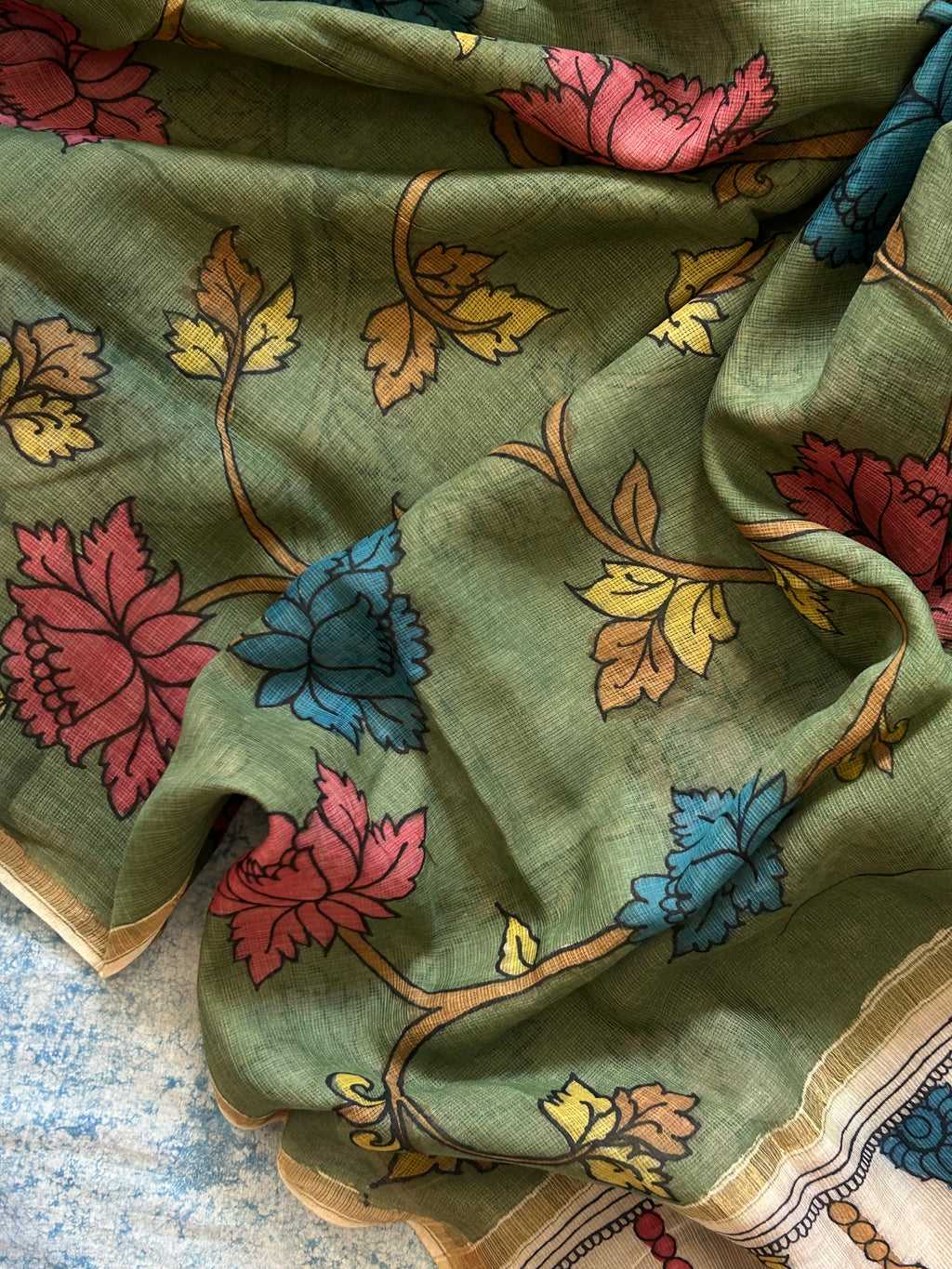 Rozaa - Handwoven Handpainted Kalamkari Set