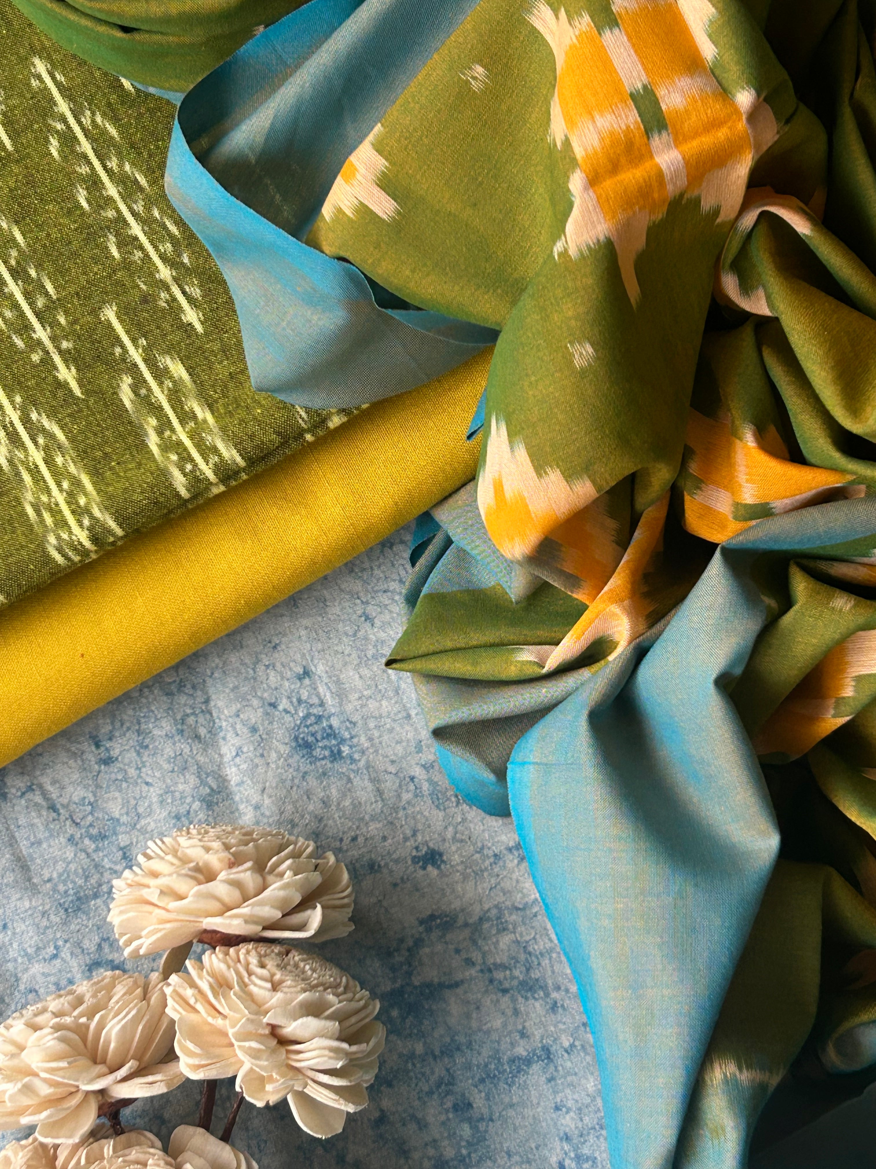 Dhoop Chaon - Handwoven Ikat Kurta Dupatta Set
