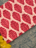Hand Block Printed Azo free Dyed Cotton Kurta Fabric