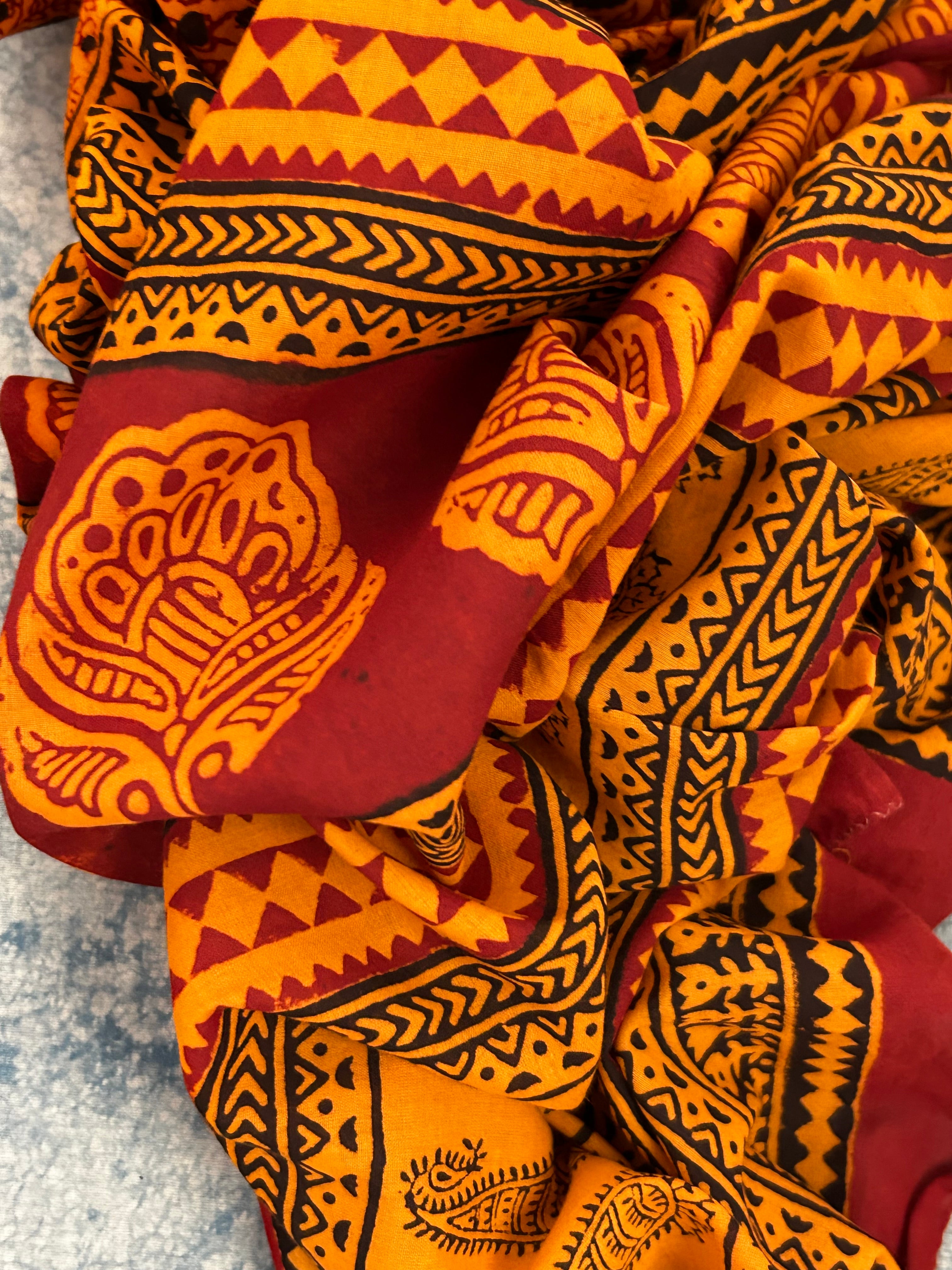Natural Dyed Bagh Block Print Cotton Suit
