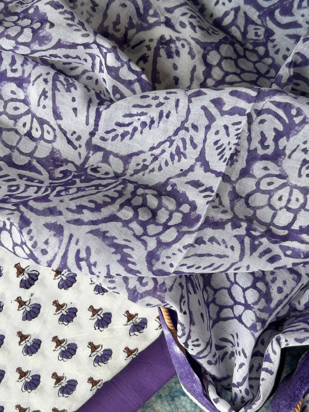 Handblock Azo-free Dye Cotton Suit Set