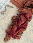Handwoven Maheshwari Kurta Dupatta Set -Wine