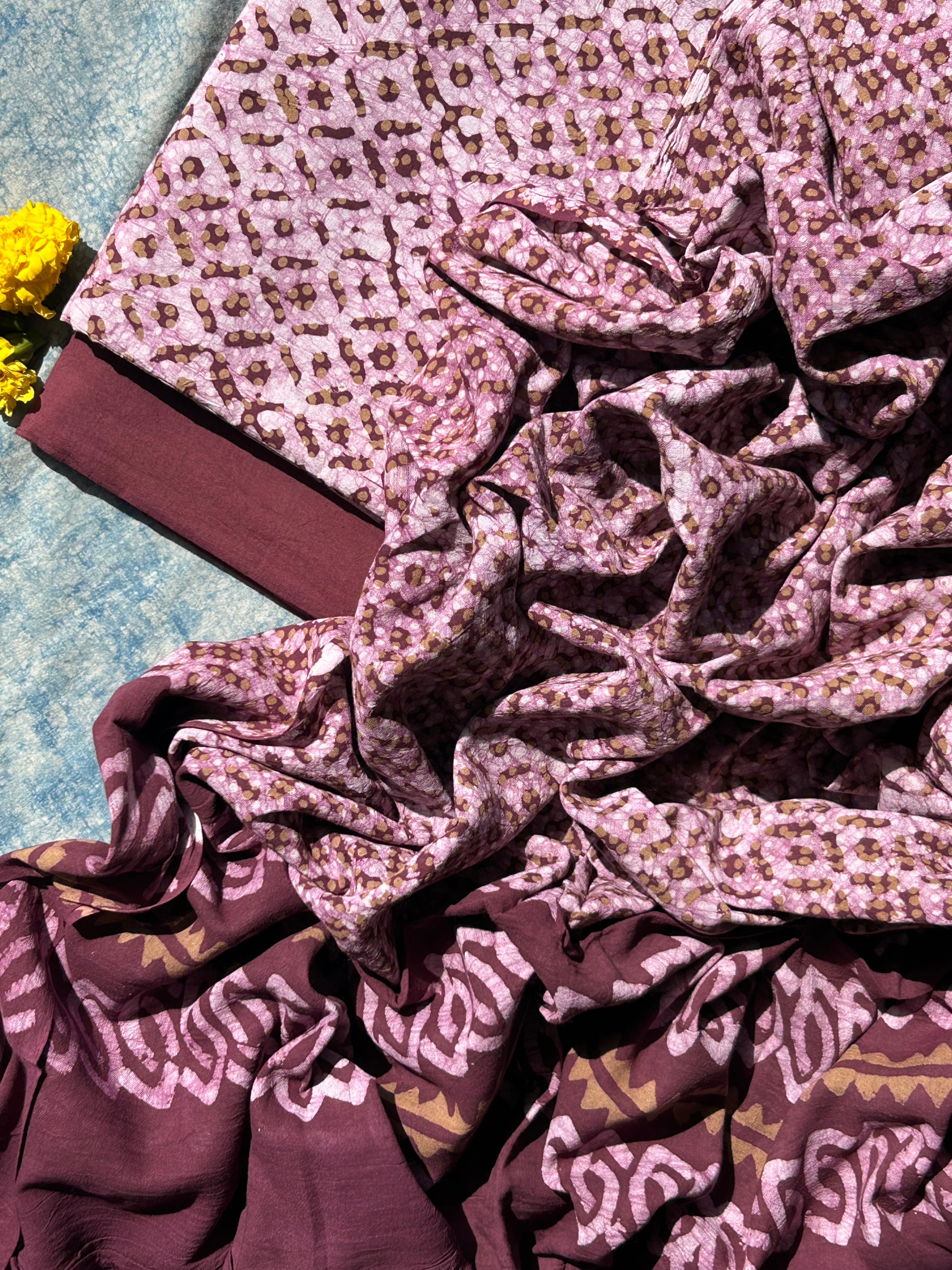 Handblock Batik Cotton Suit