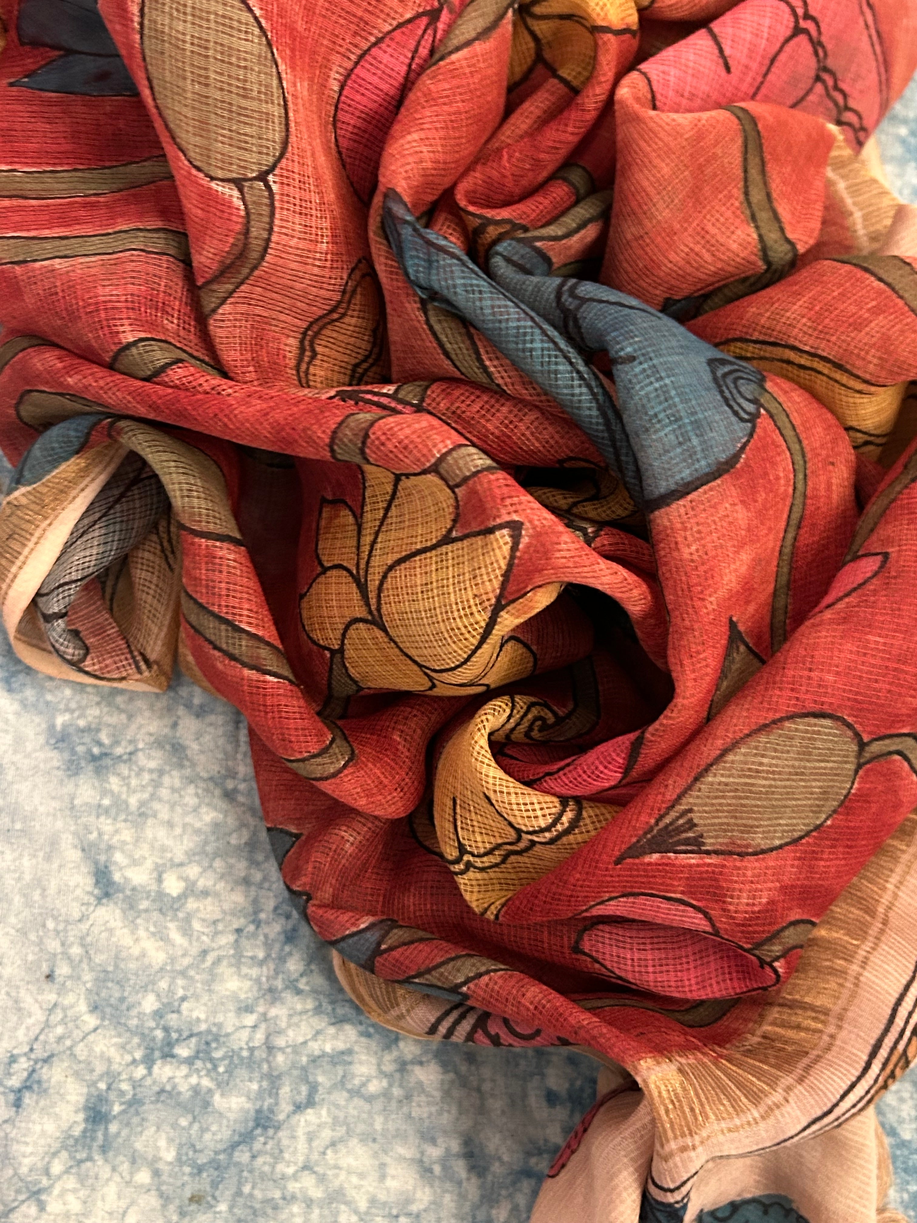 Handwoven Handpainted Kalamkari Set