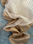 Handwoven Maheshwari Kurta Dupatta Set -Ivory & Gold