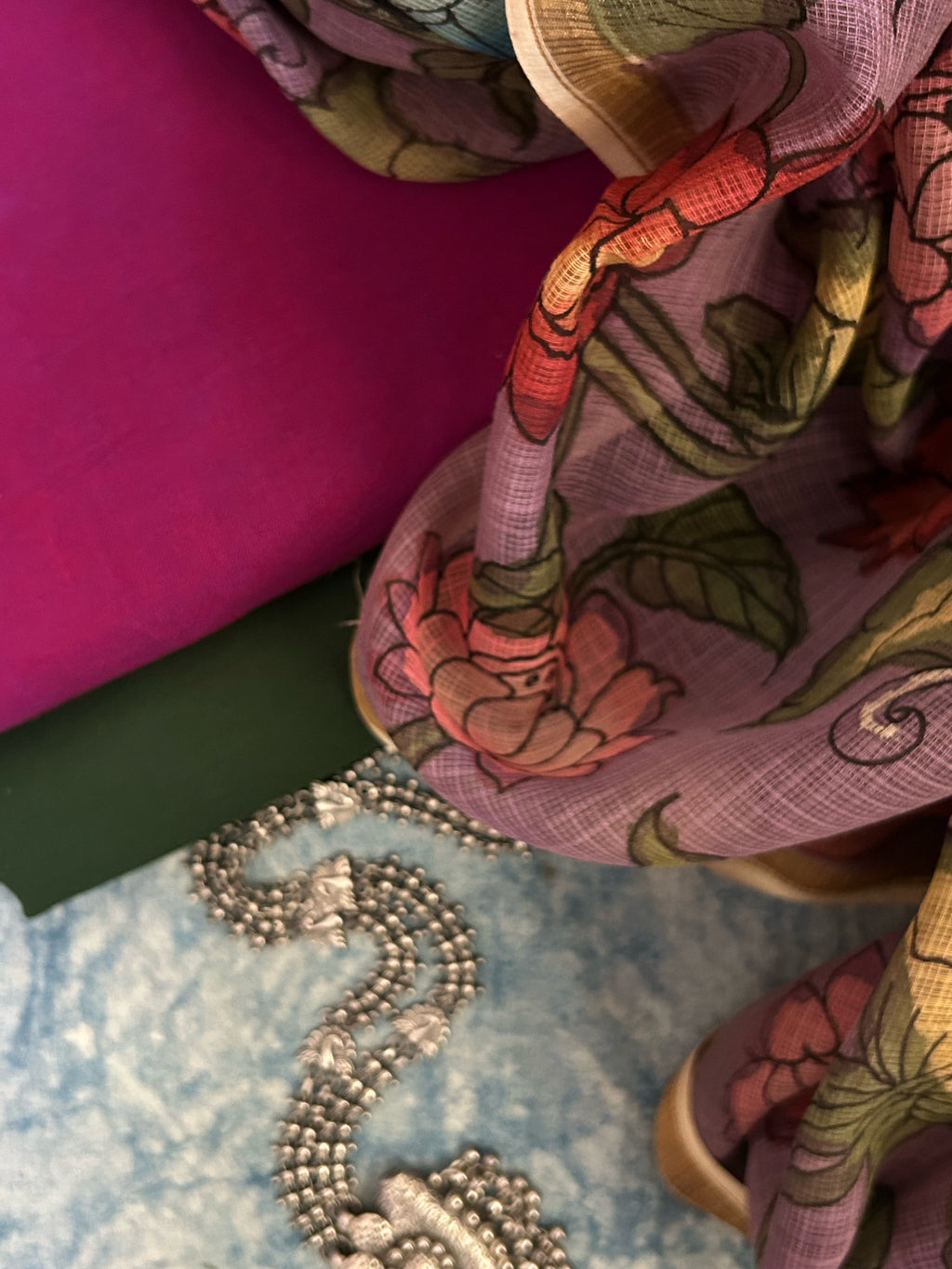Handwoven Handpainted Kalamkari Set