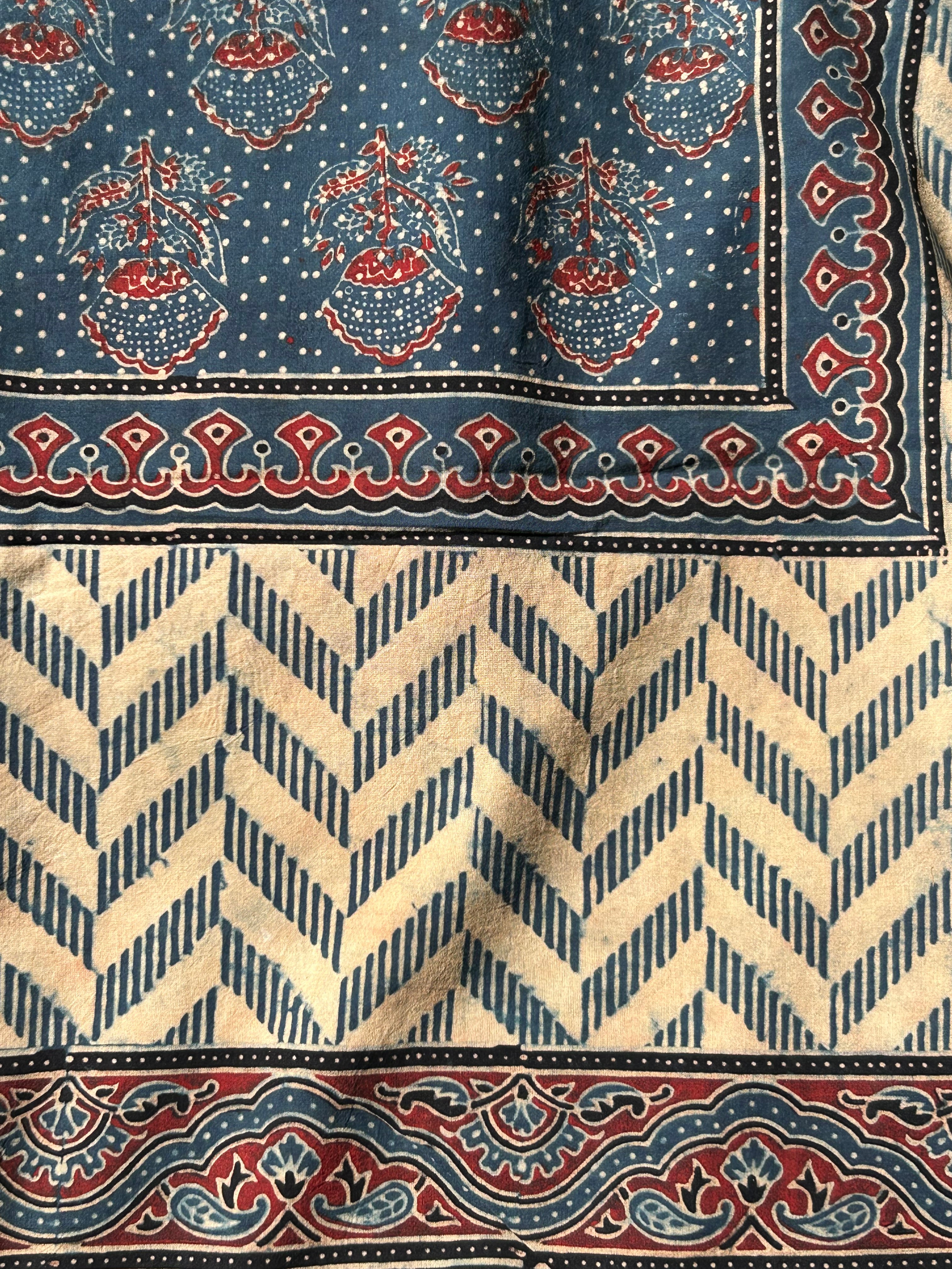 Natural Dyes Handblock Ajrakh Cotton Suit