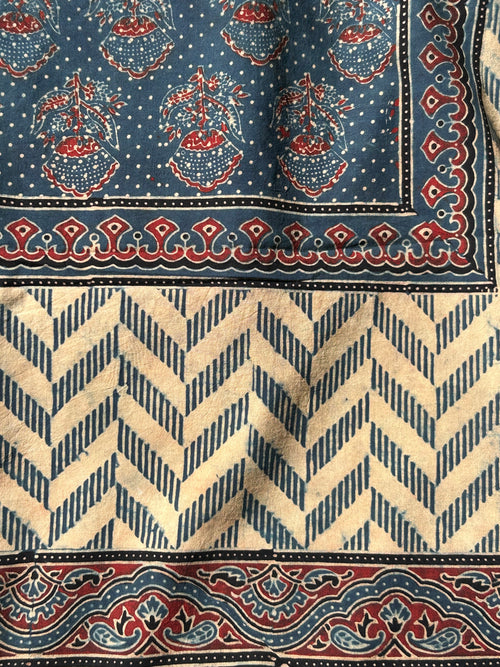Aanira - Natural Dyes Handblock Ajrakh Cotton Suit
