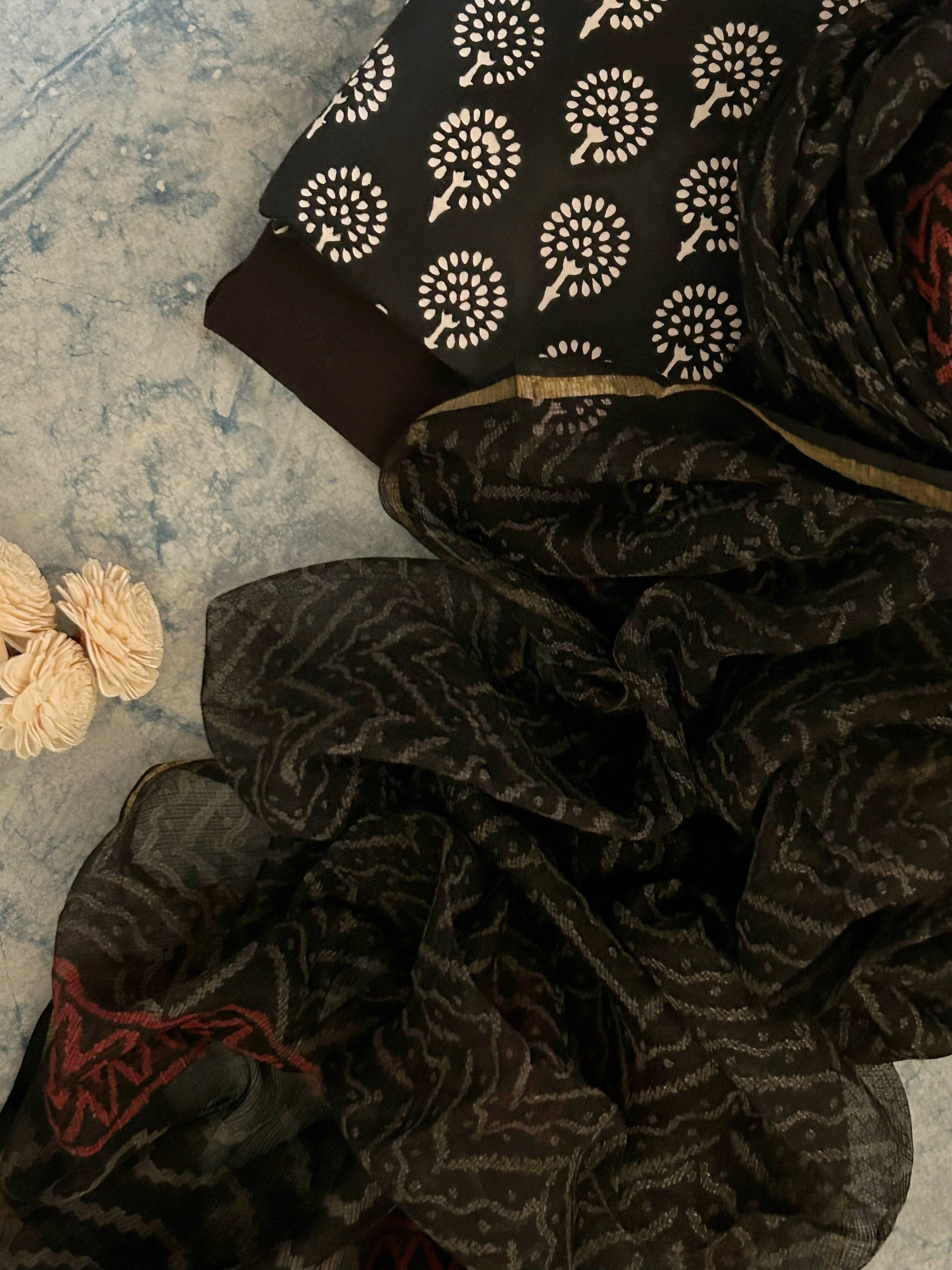 Handcrafted Cotton Suit Set - Black