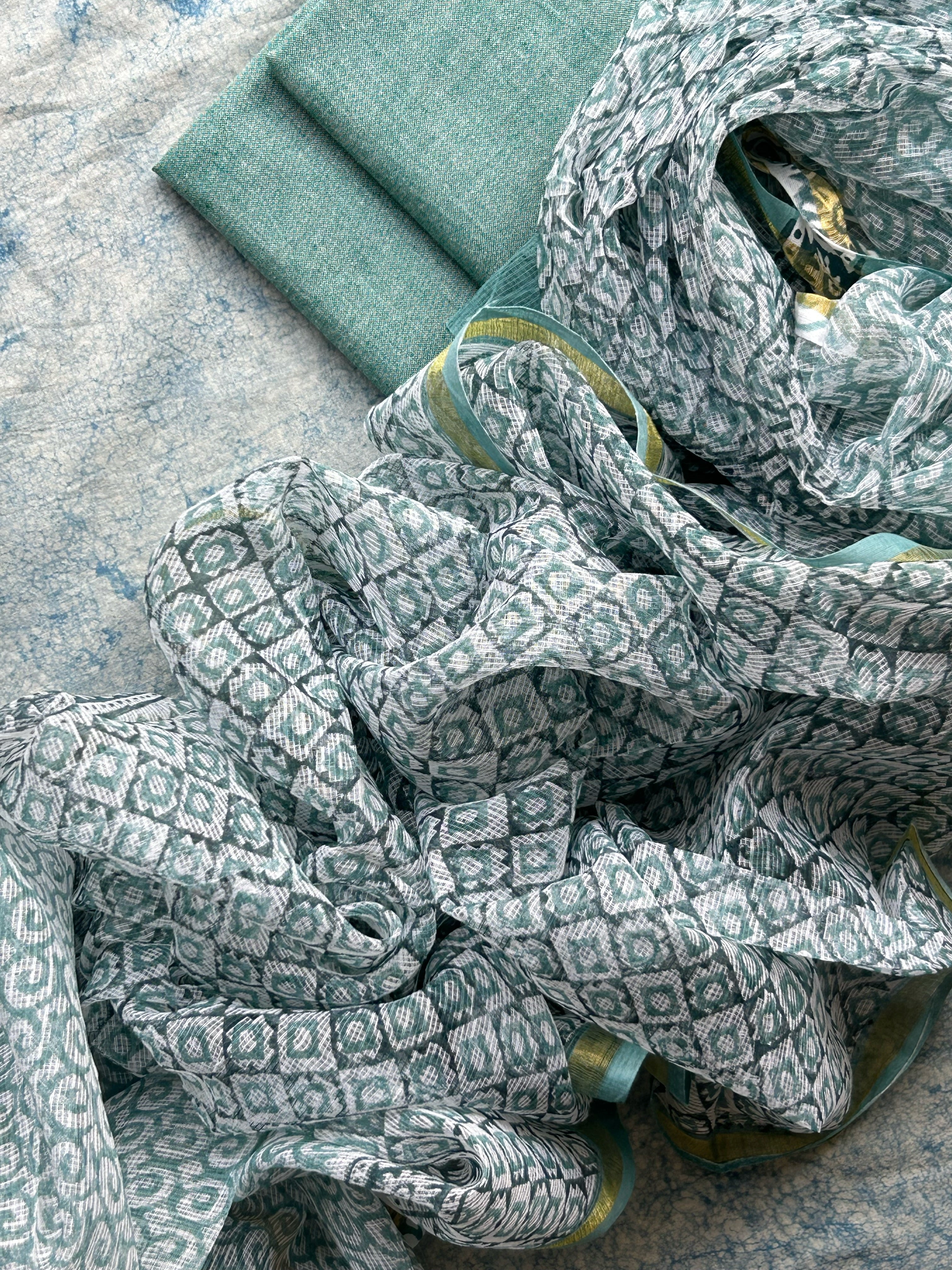 Mridul - Handwoven Handblock Printed Set