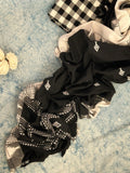 Handspun Handwoven Kotpad Suit Set - Checkered Black