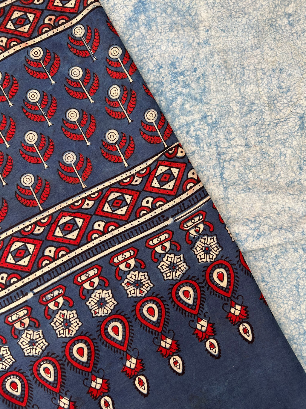 Natural Dyes Hand Block Ajrakh Dupatta