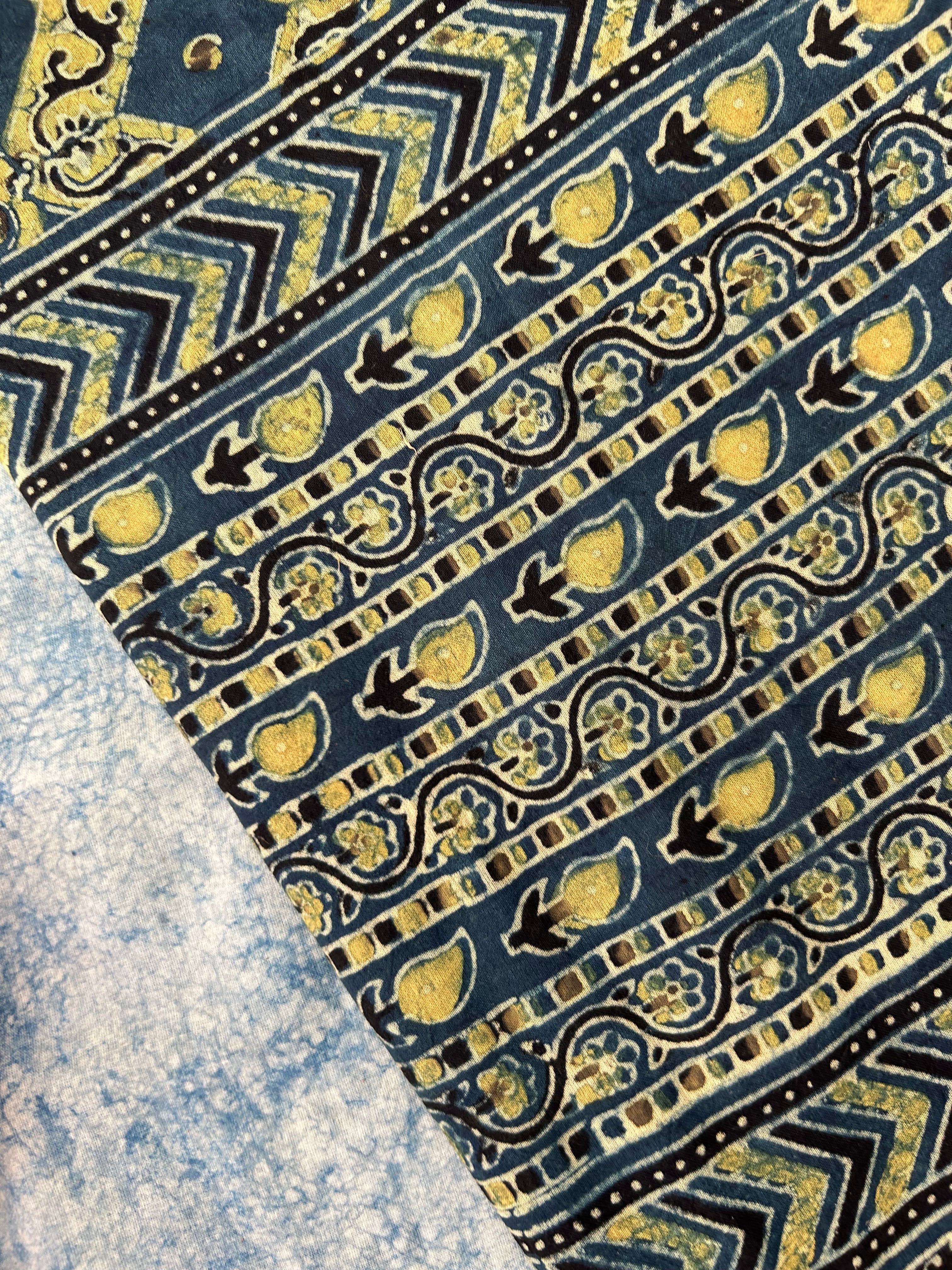 Natural Dyes Hand Block Ajrakh Dupatta