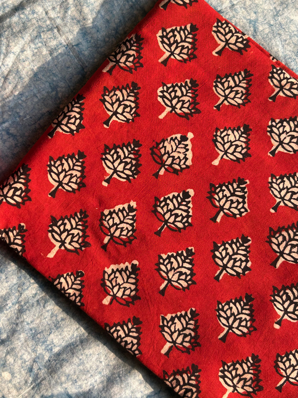 Hand Block Printed Azo free Dyed Cotton 2.5m
