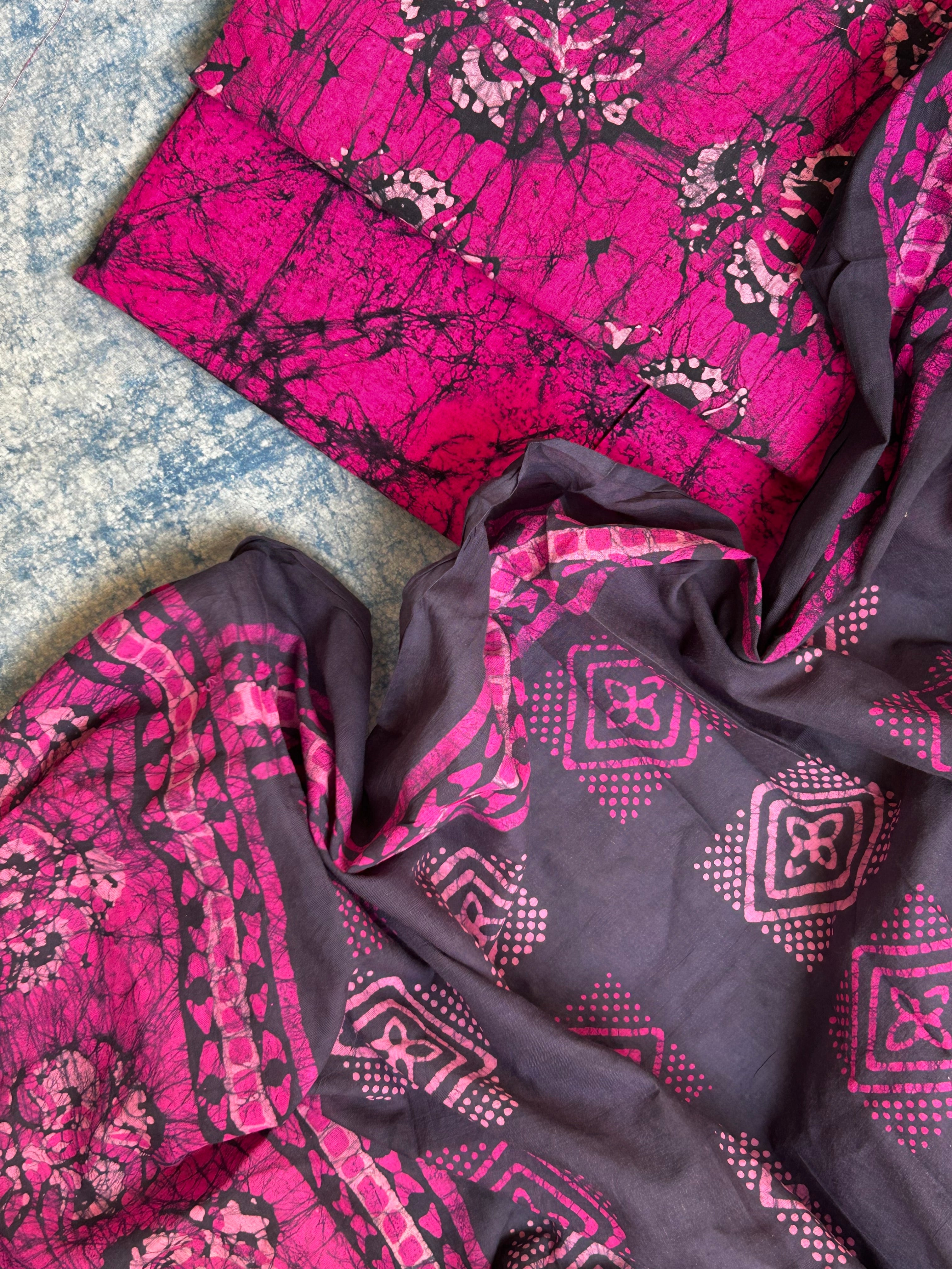 Handblock Batik Cotton Suit