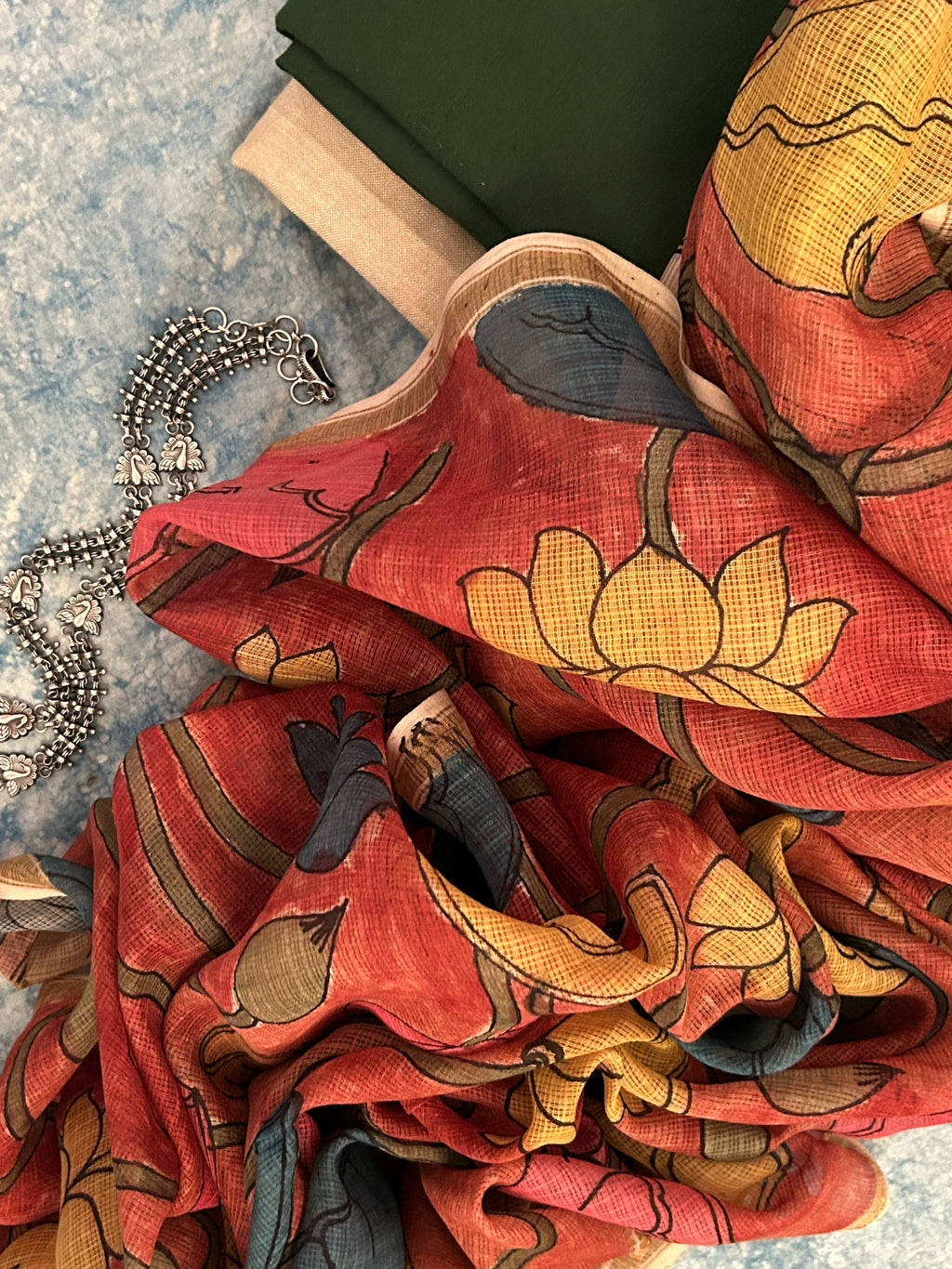 Handwoven Handpainted Kalamkari Set