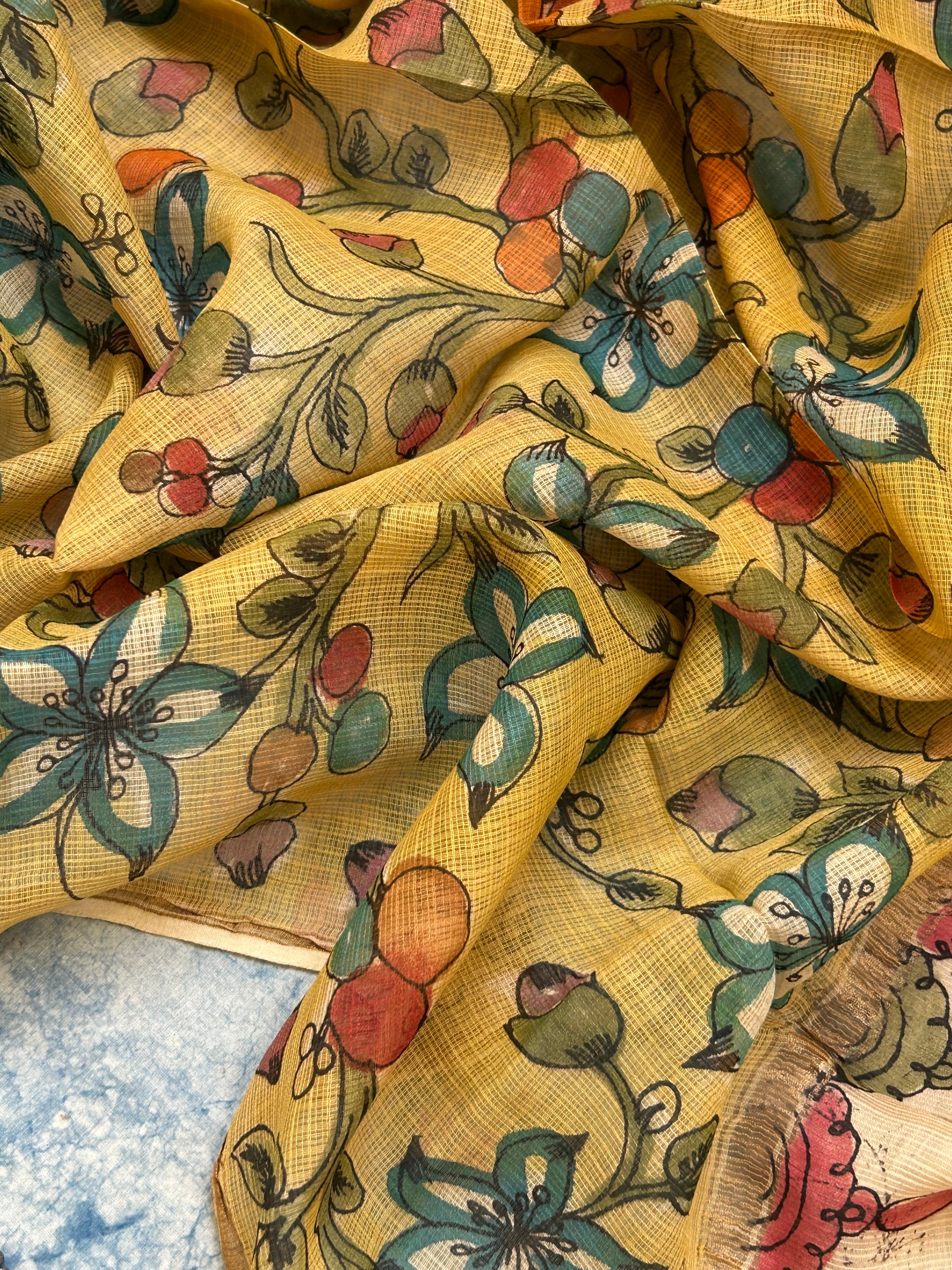 Handwoven Handpainted Kalamkari Set