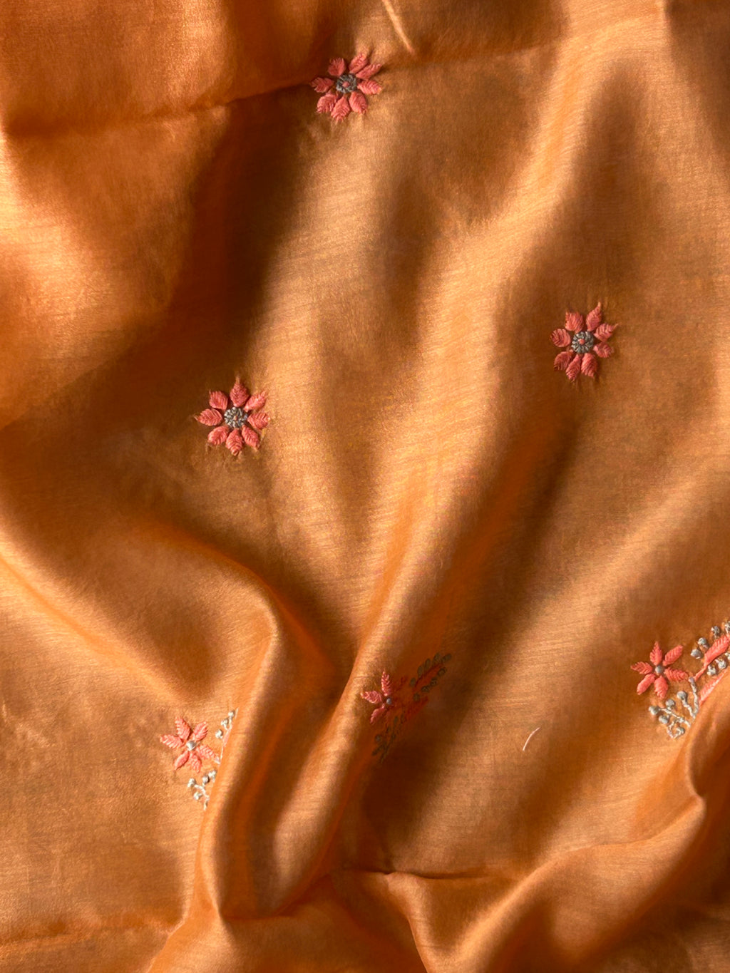 Marichika - Handwoven Chikankari Work Maheshwari Set