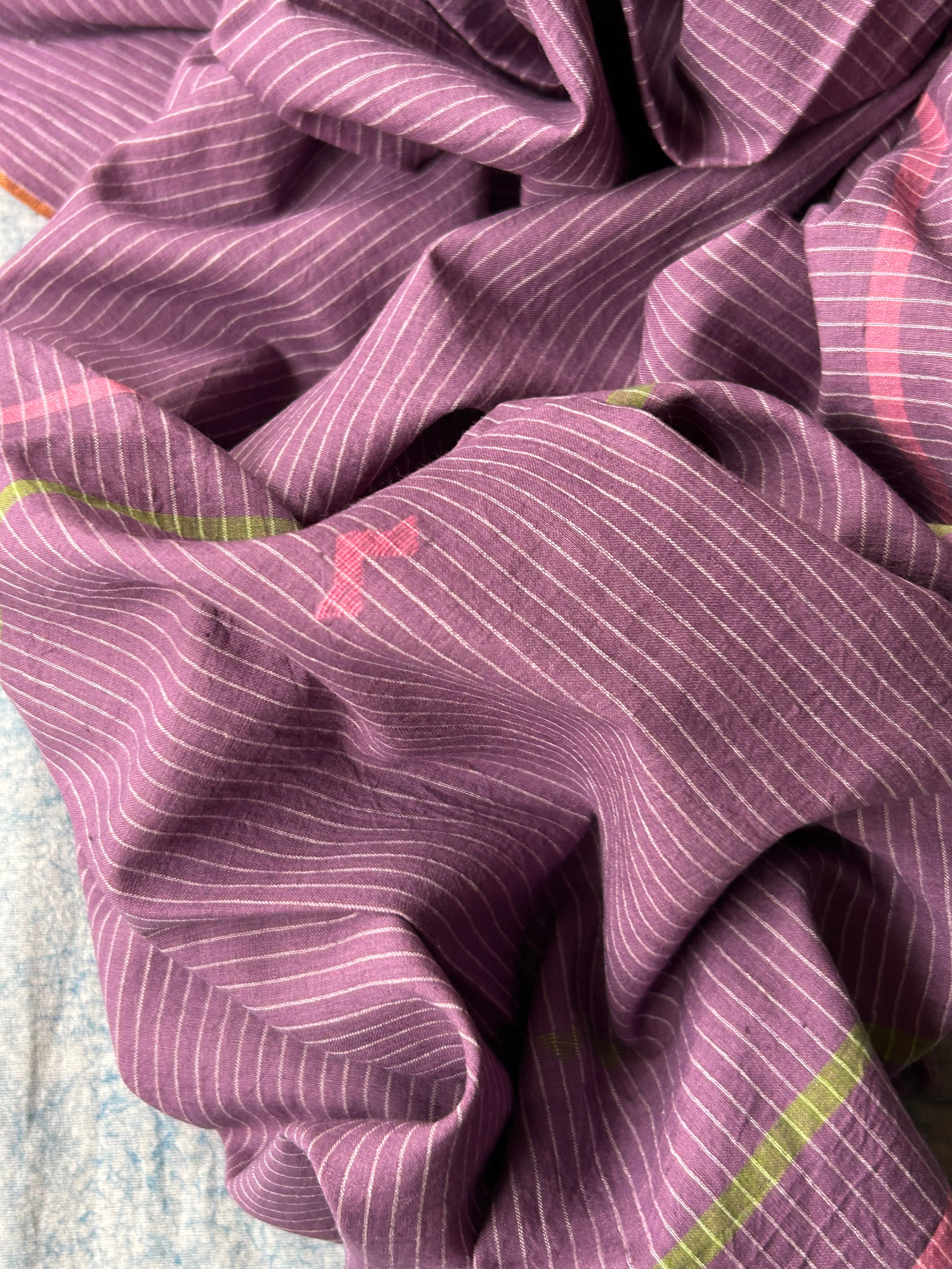 Kadambari -Handwoven Bengal Jamdani Kurta Dupatta set