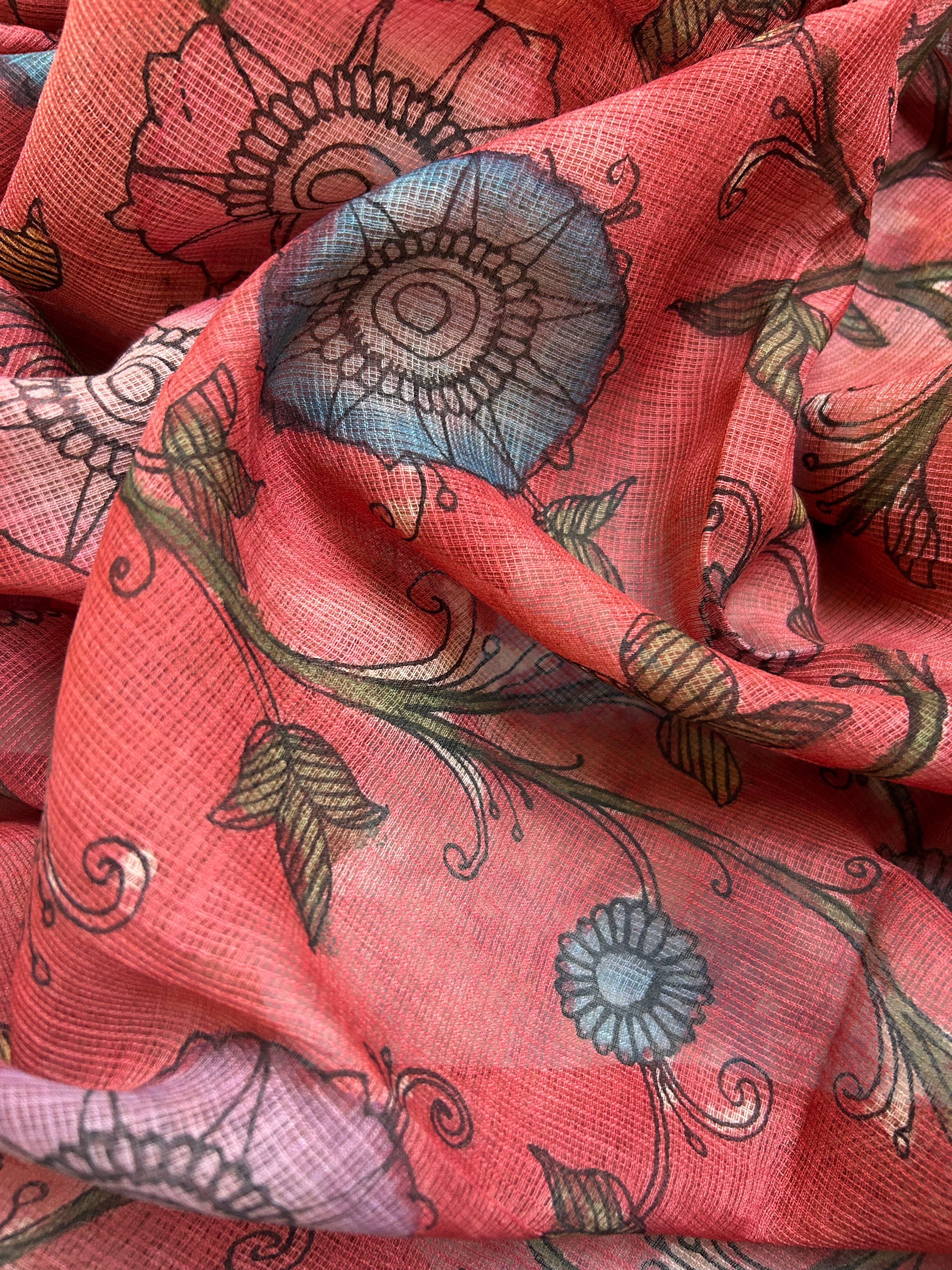 Handwoven Handpainted Kalamkari Set