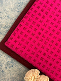 Handblock  Cotton Fabric -  Neon Pink