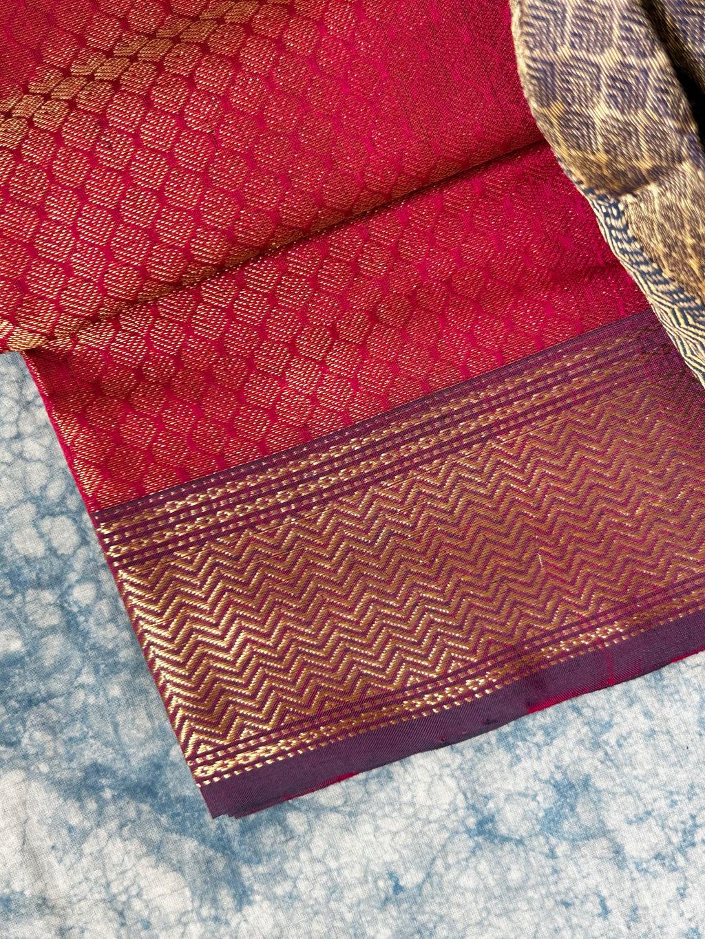 Handwoven Tissue Maheshwari Kurta Dupatta Set